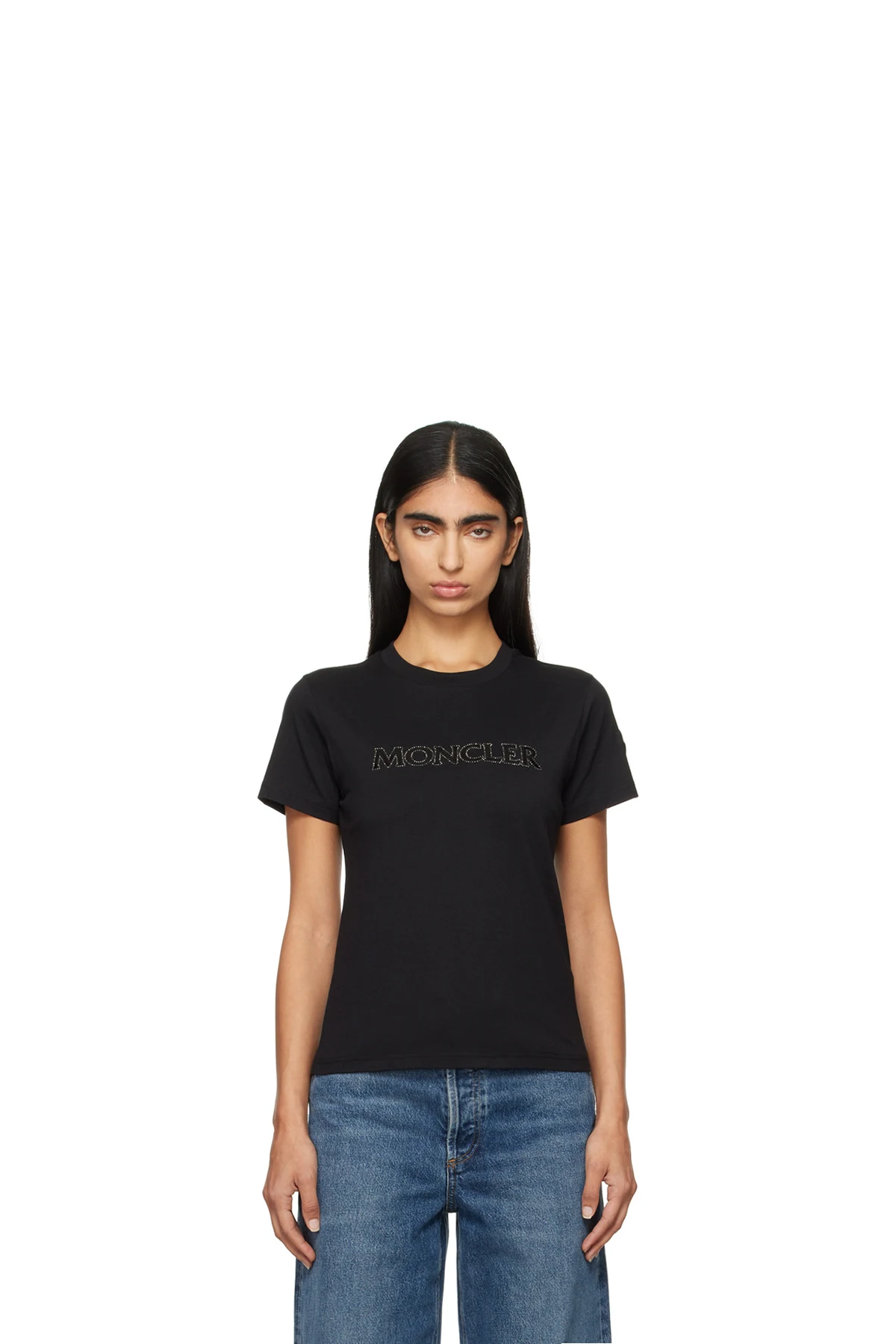 Black Maglia Manica Corta T-shirt