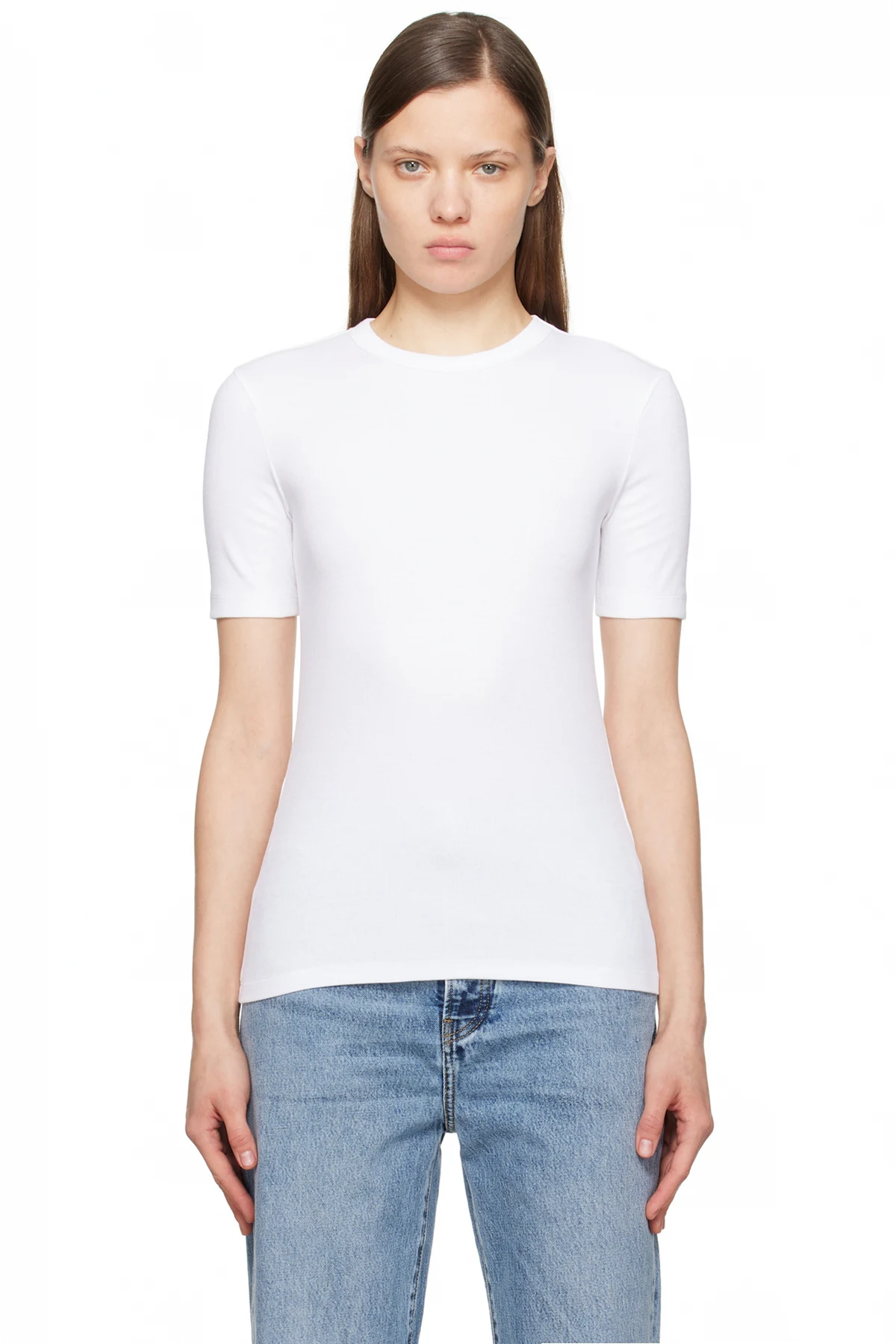 White Classic Rib T-shirt