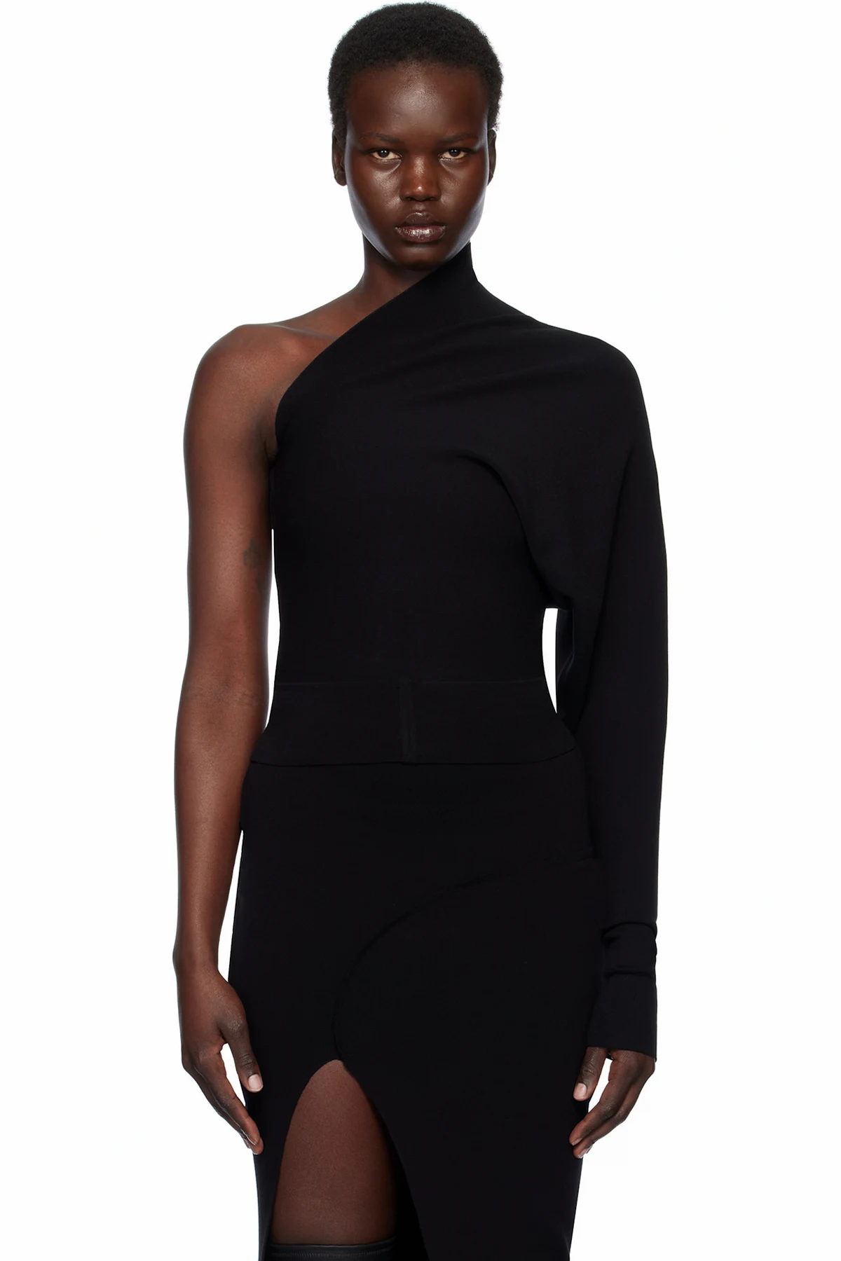 Black Hollywood One Shoulder Top
