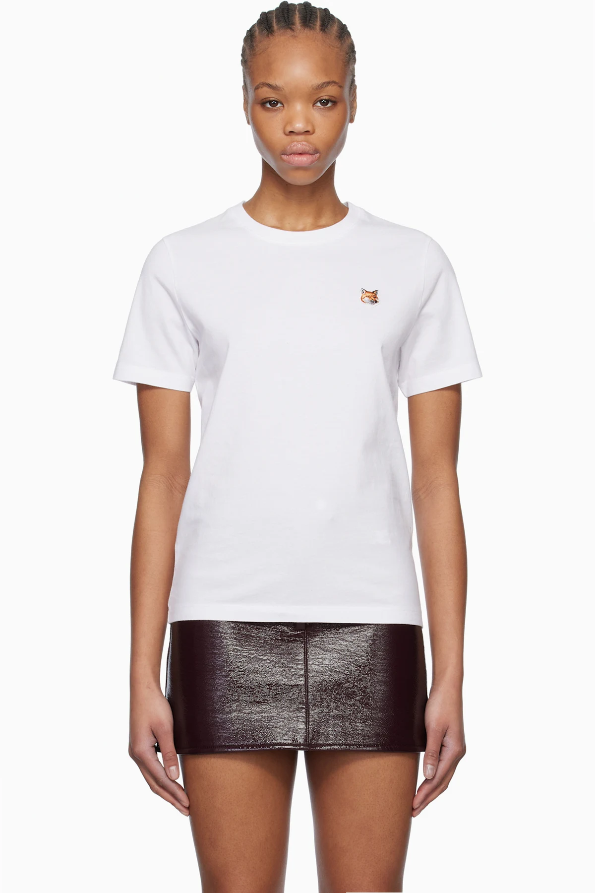 White Fox Head Patch Regular T-shirt
