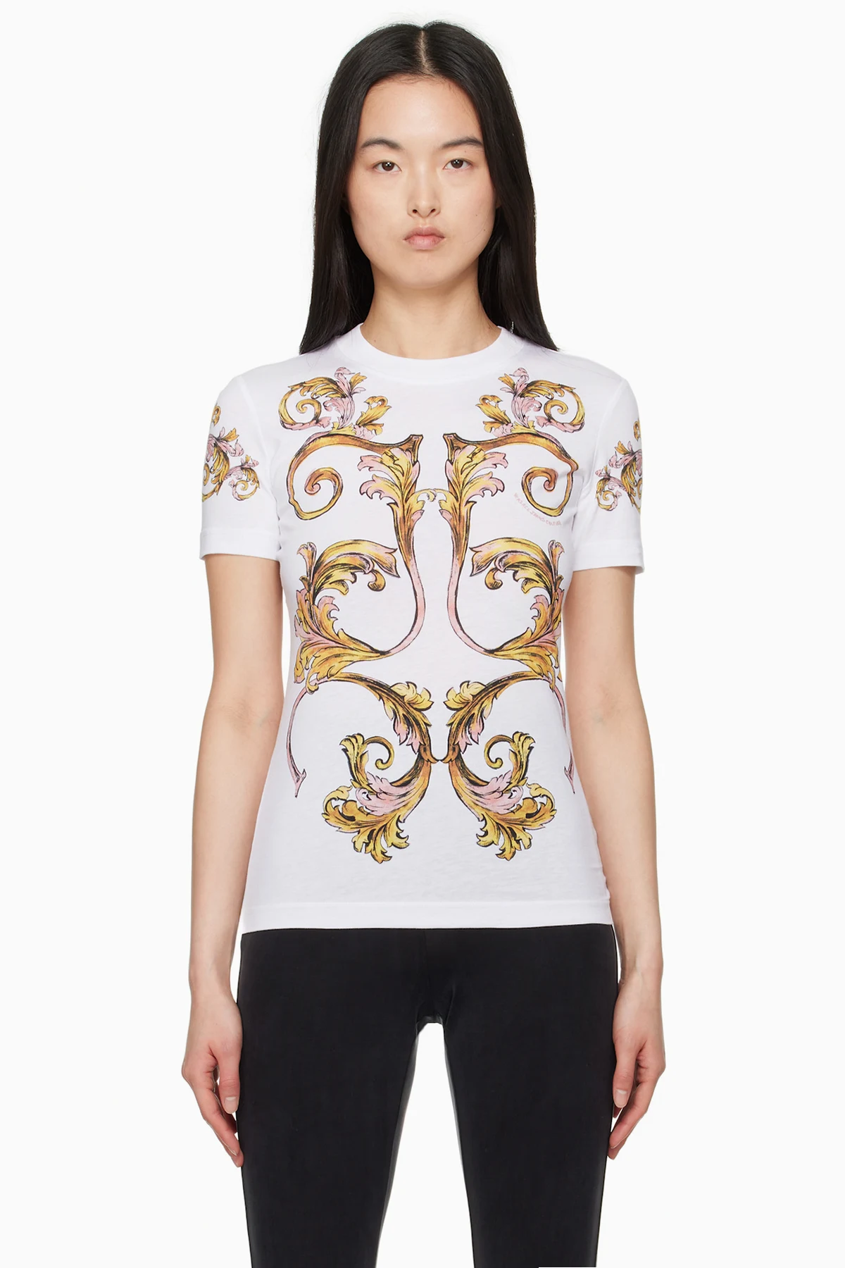 White Outline Barocco T-shirt