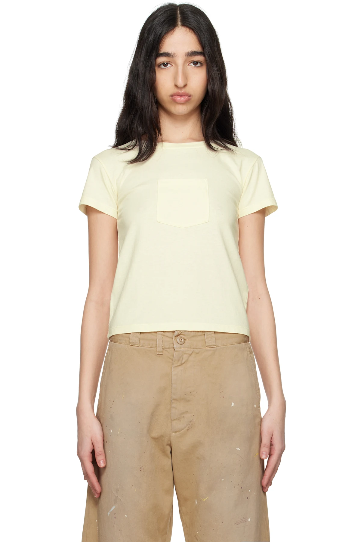 Yellow Heavy Cotton Jersey T-shirt