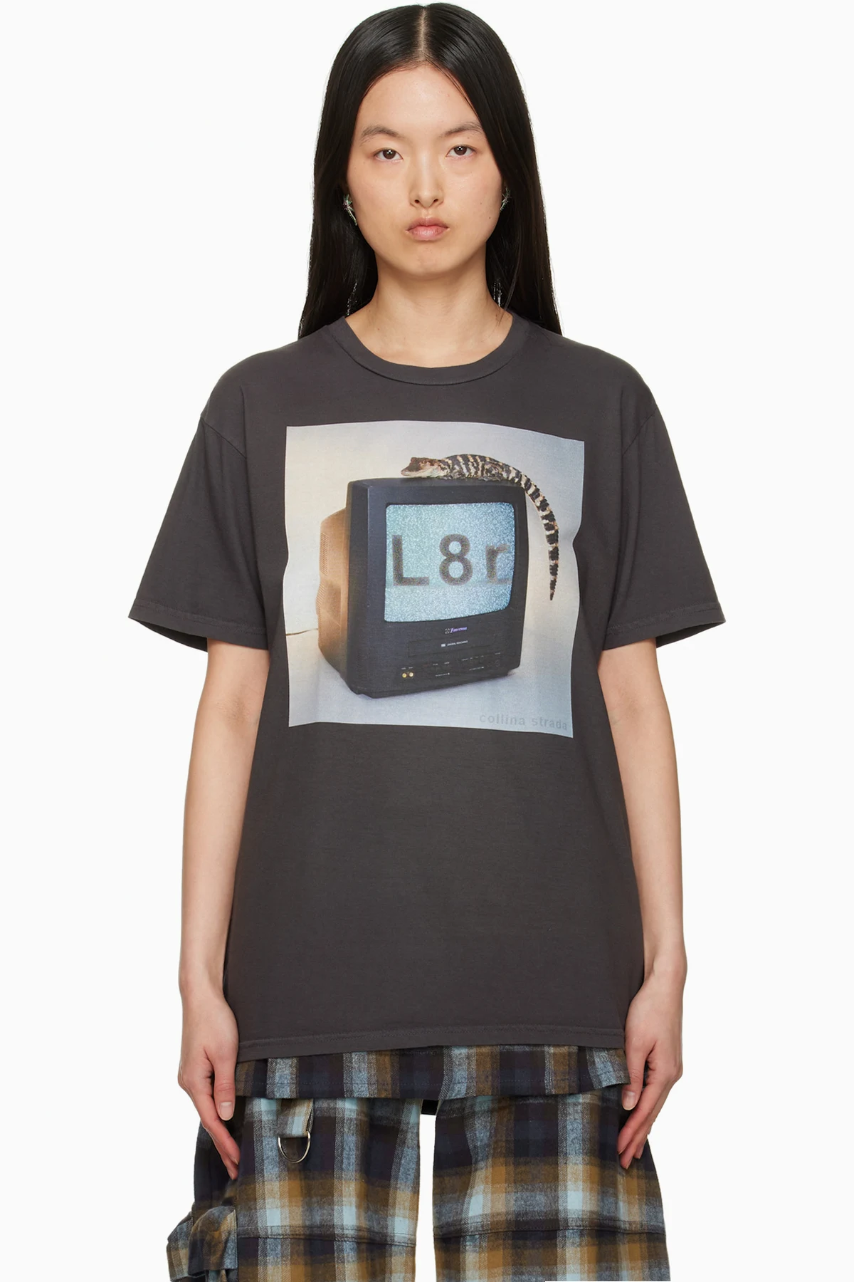 Gray 'L8r' Graphic T-shirt