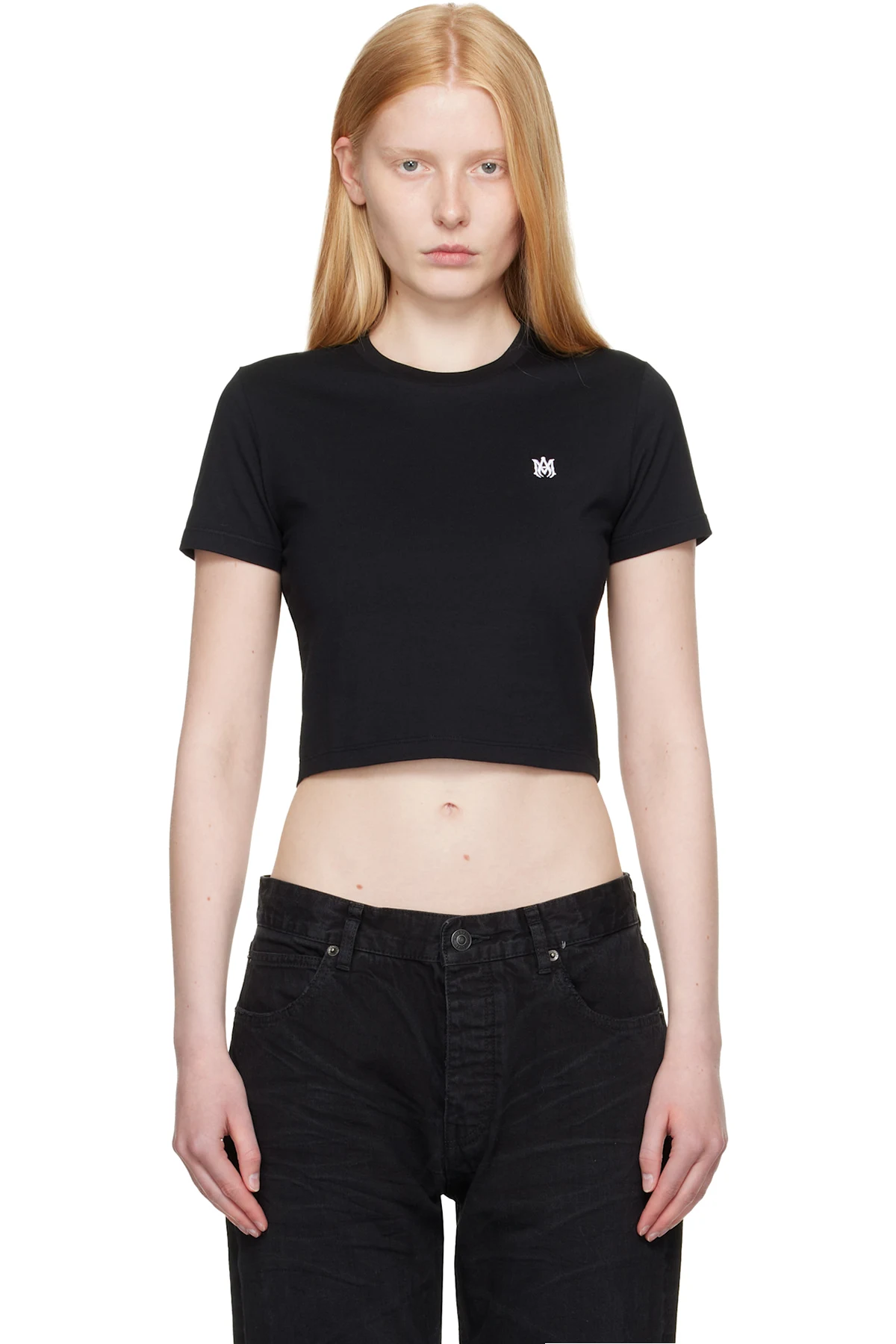 Black MA Embroidered Baby T-shirt