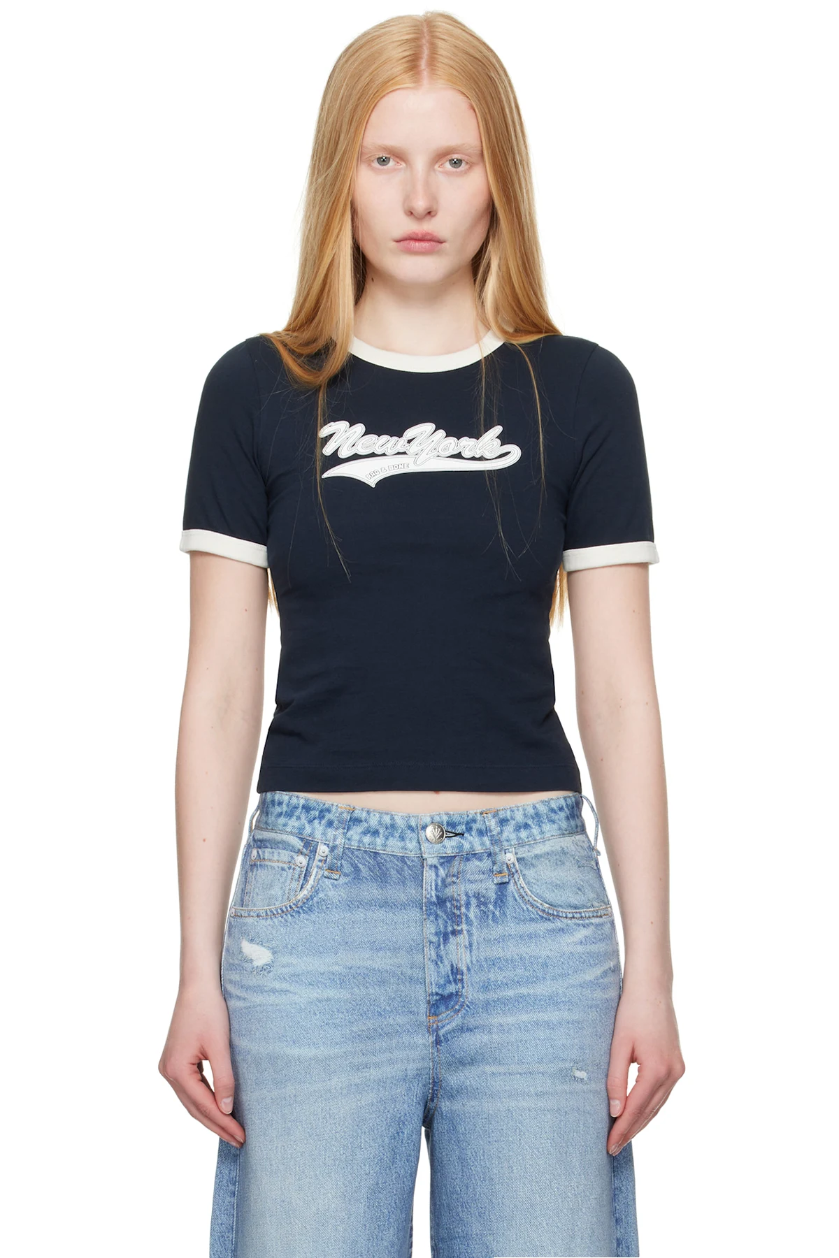 Navy Mica Ringer T-shirt
