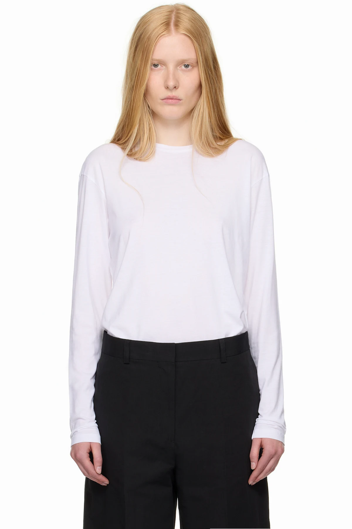 White Classic Long-Sleeve T-shirt