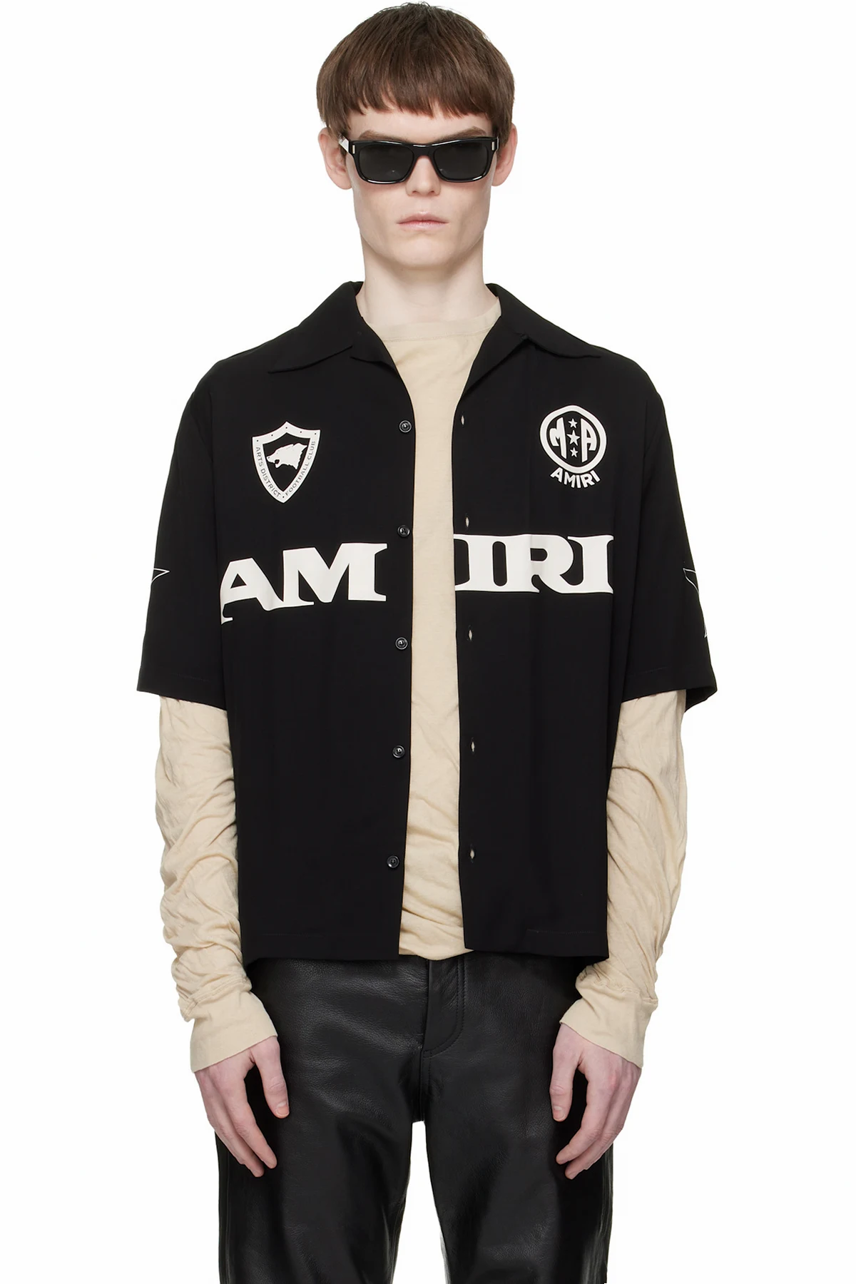 Black 'Amiri' Sport Camp Shirt