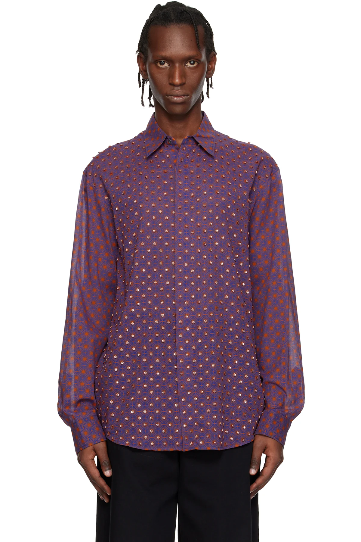 Purple Sequinned Shirt