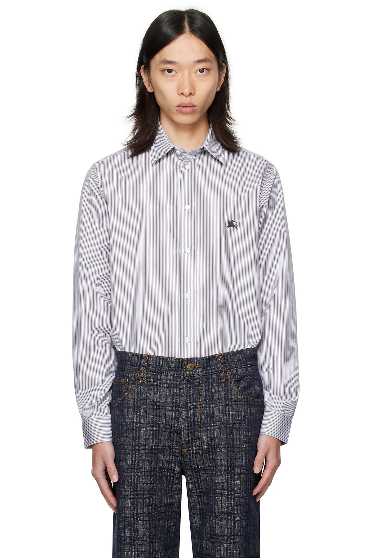 Black & White Striped Cotton Shirt