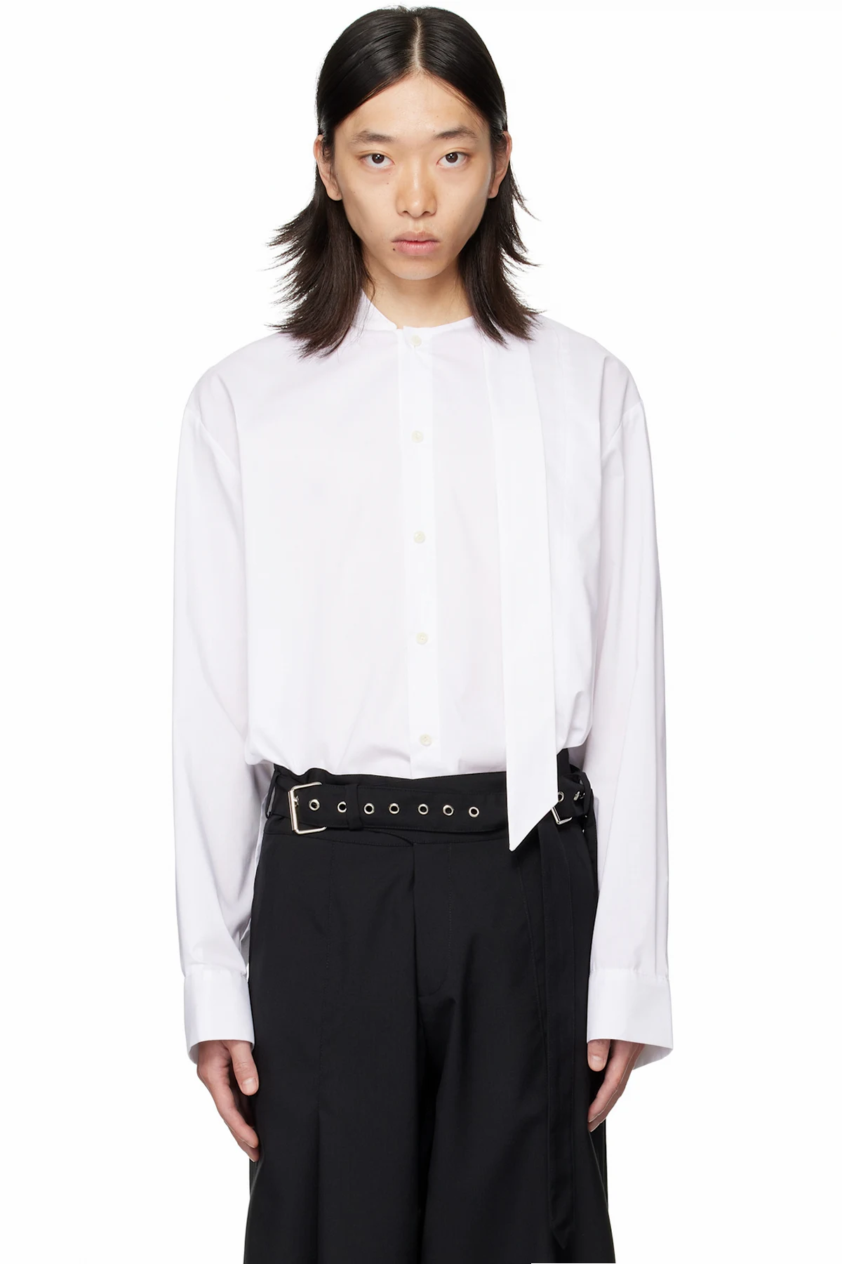 White Scarf Shirt