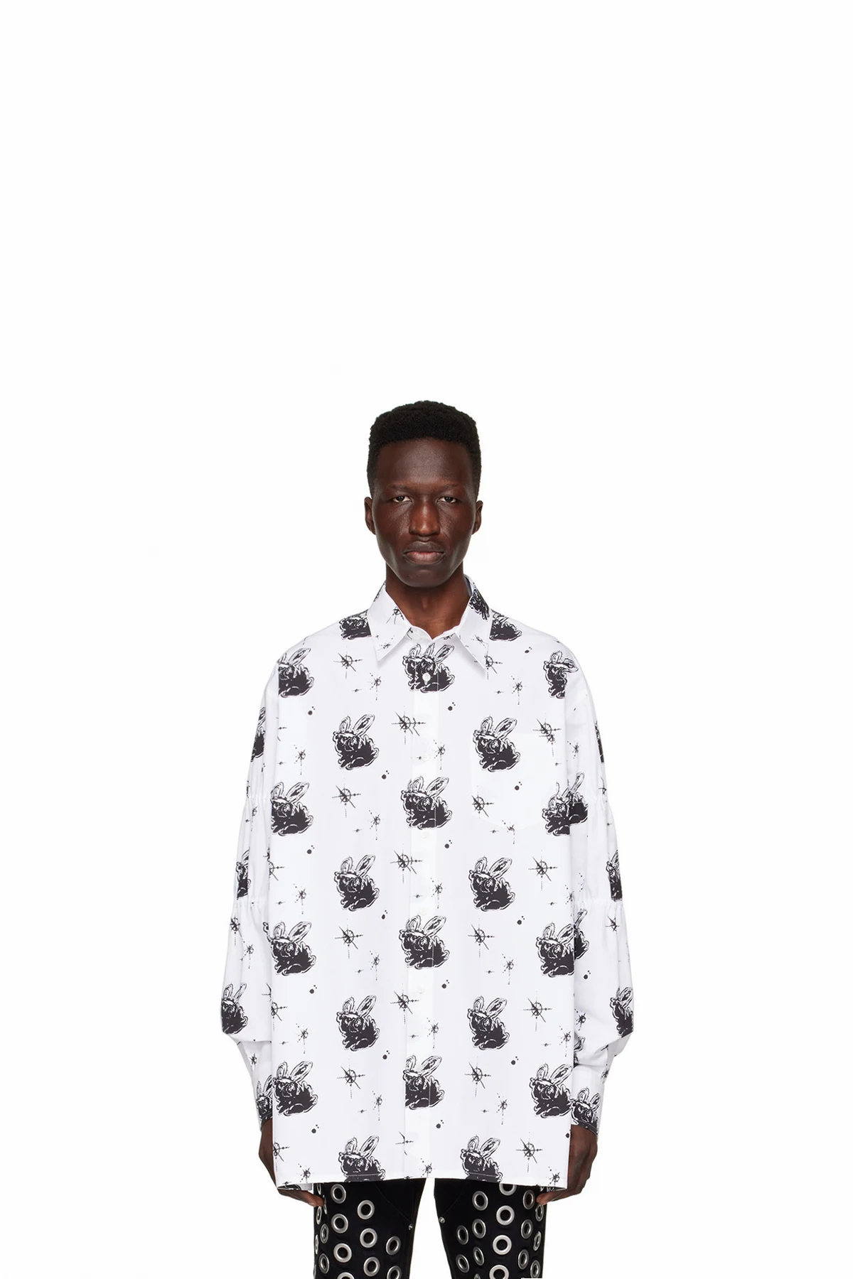 White Rubber Band Shirt