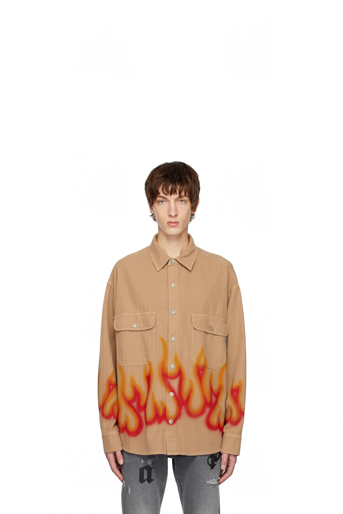 Tan Burning Shirt