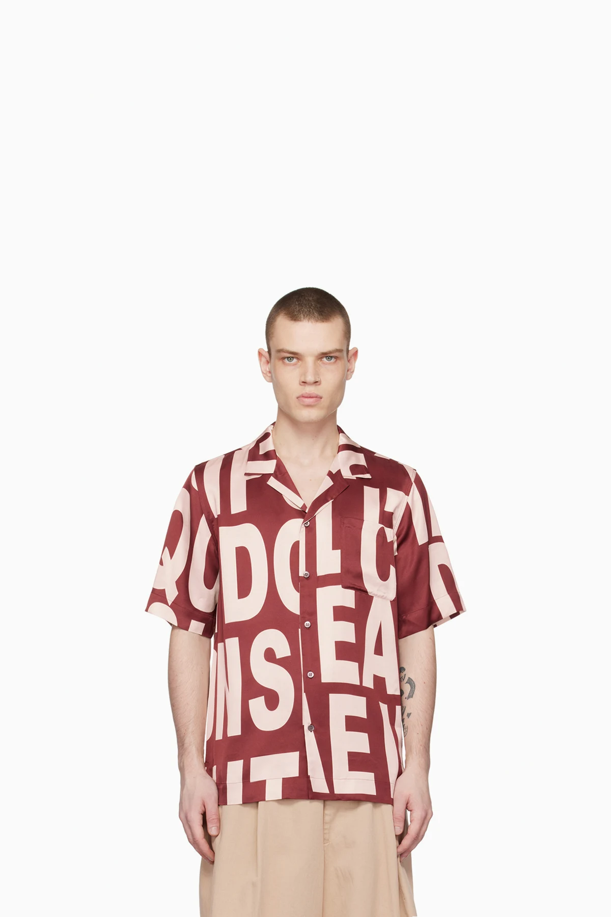 Burgundy Printed Shirt