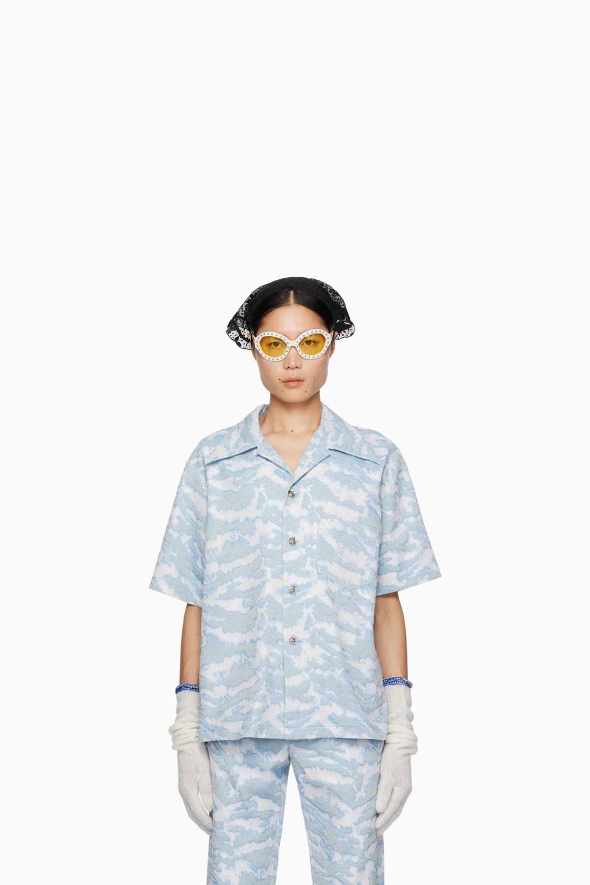 SSENSE Exclusive Blue & White Shirt