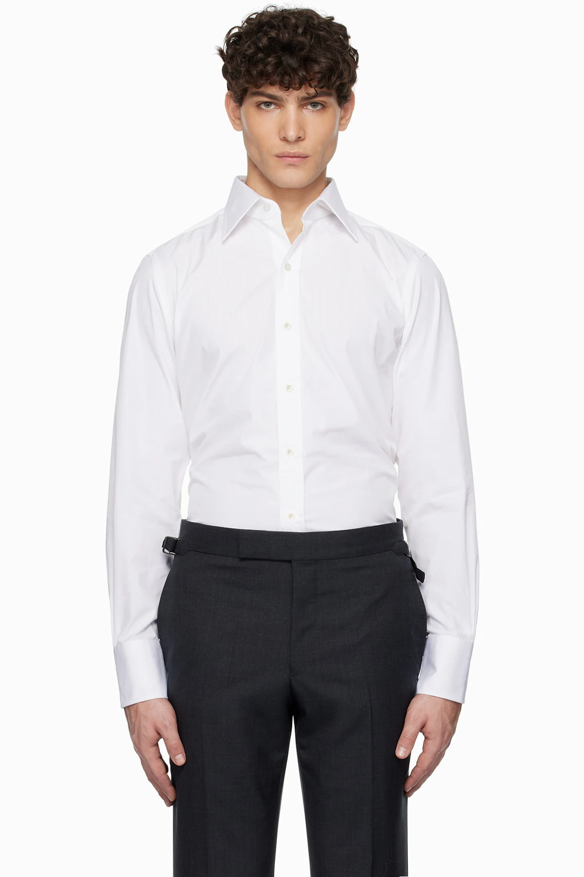 White Poplin Slim Fit Shirt