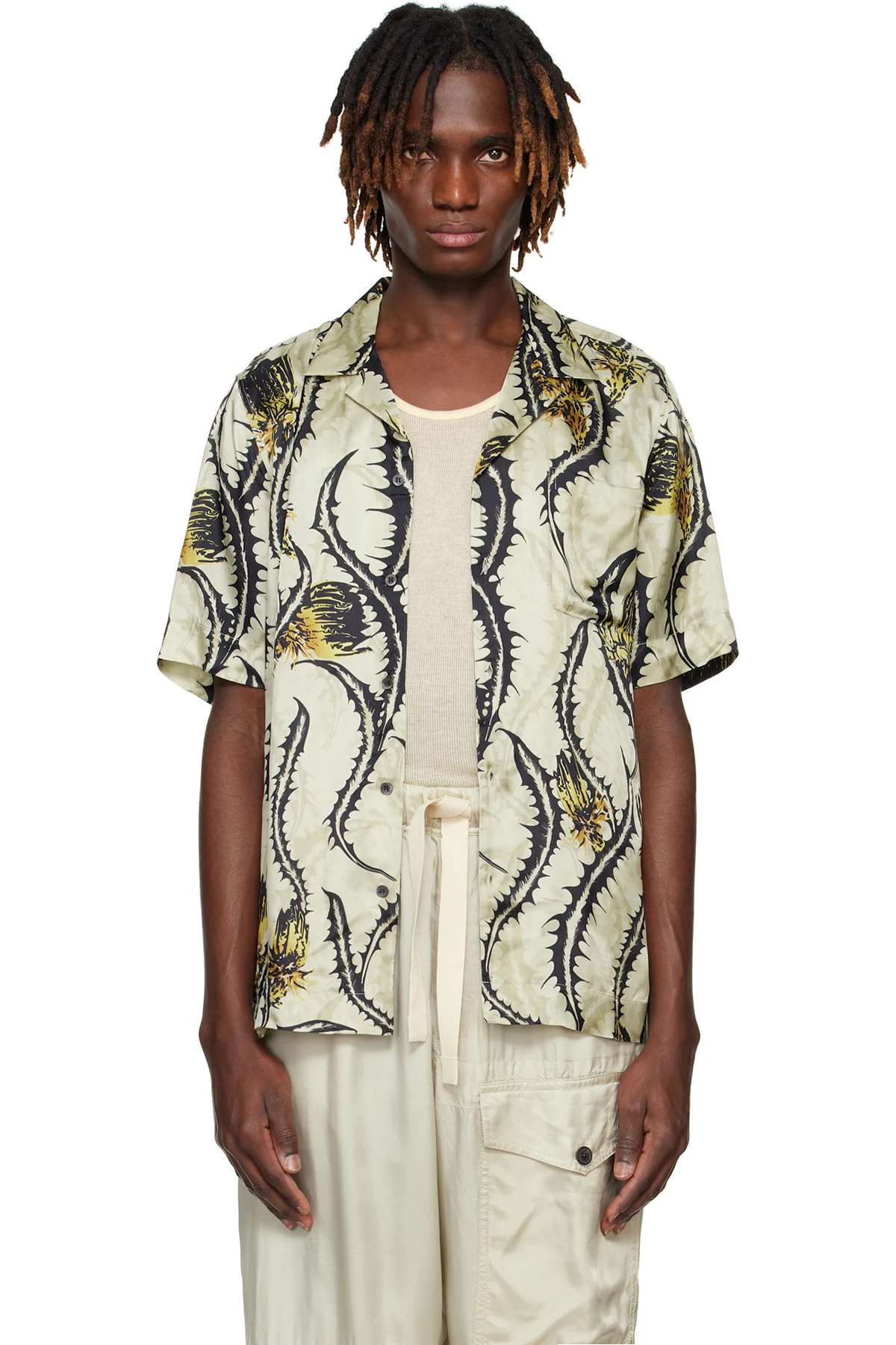Yellow Boxy Viscose Shirt