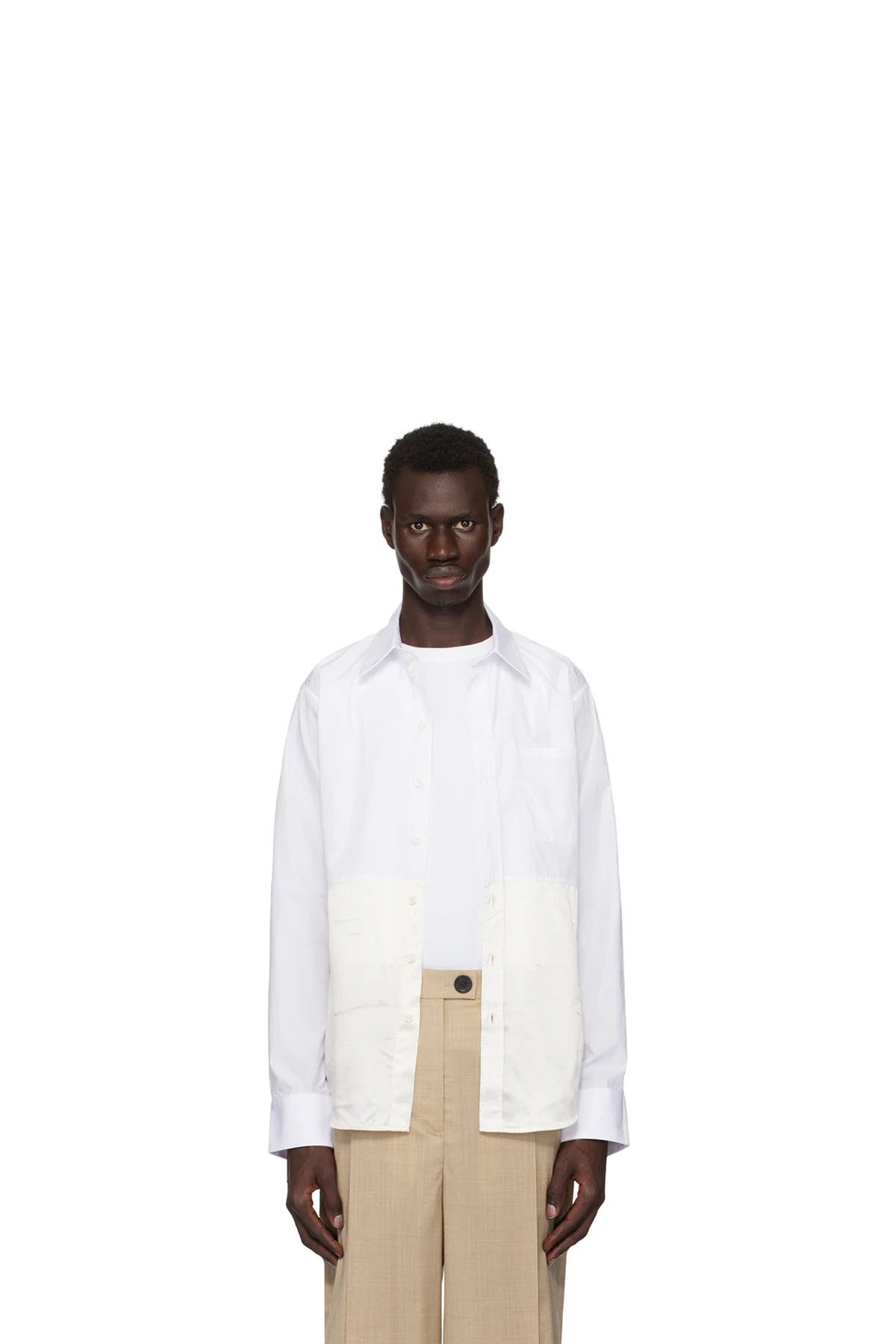 White & Off-White Combo Office Shirt