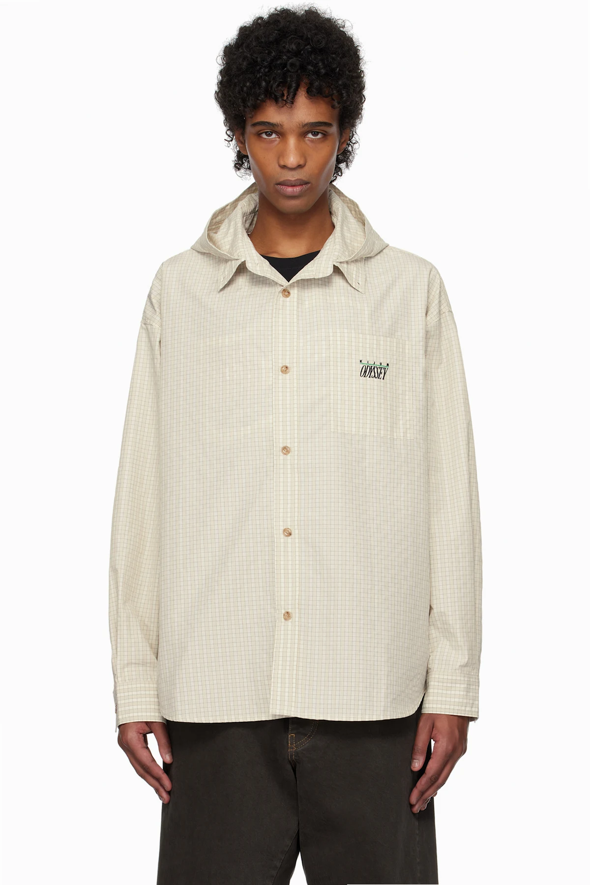 Off-White Check Hoodie Shirt