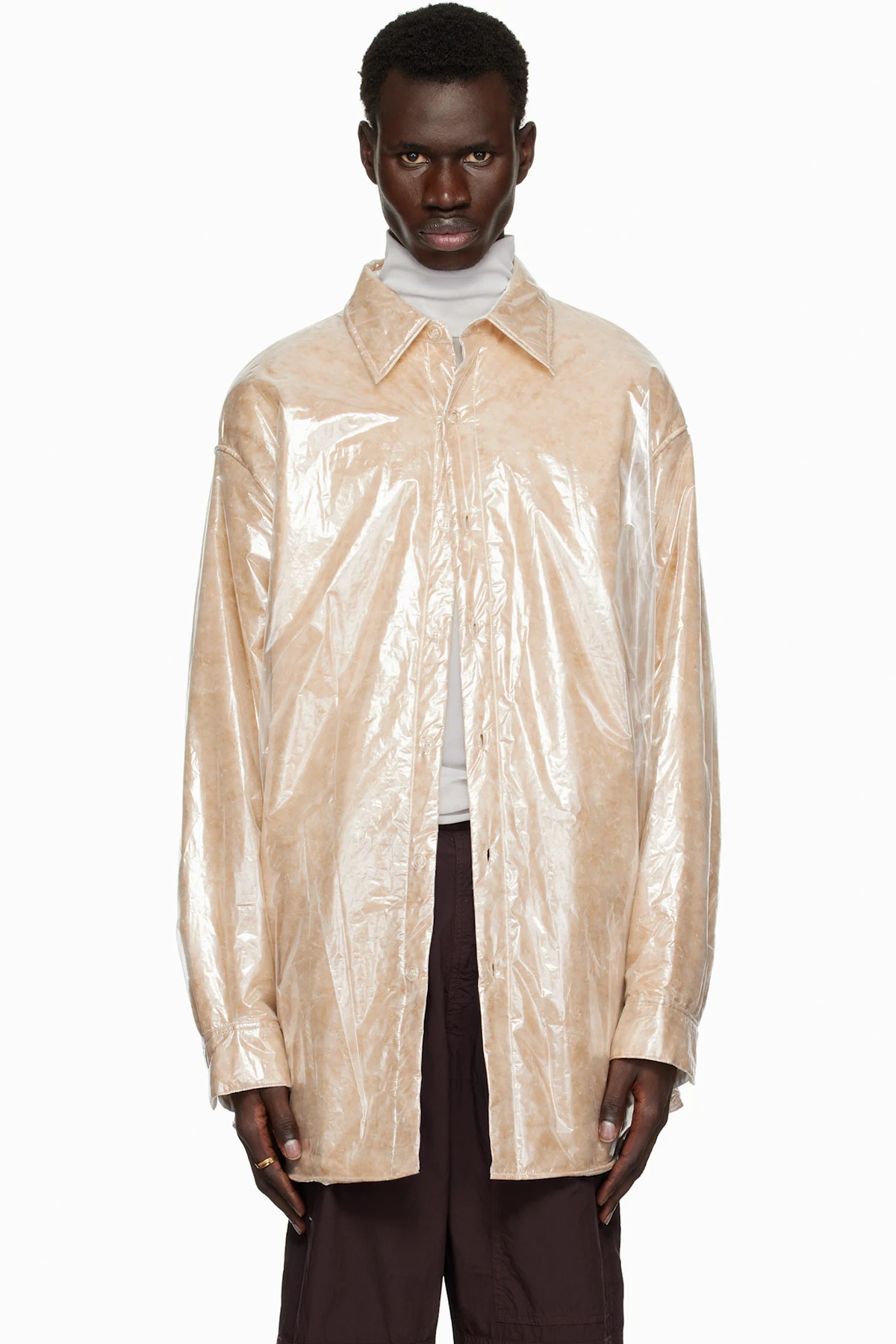 Pink Oversized Puffed Overshirt