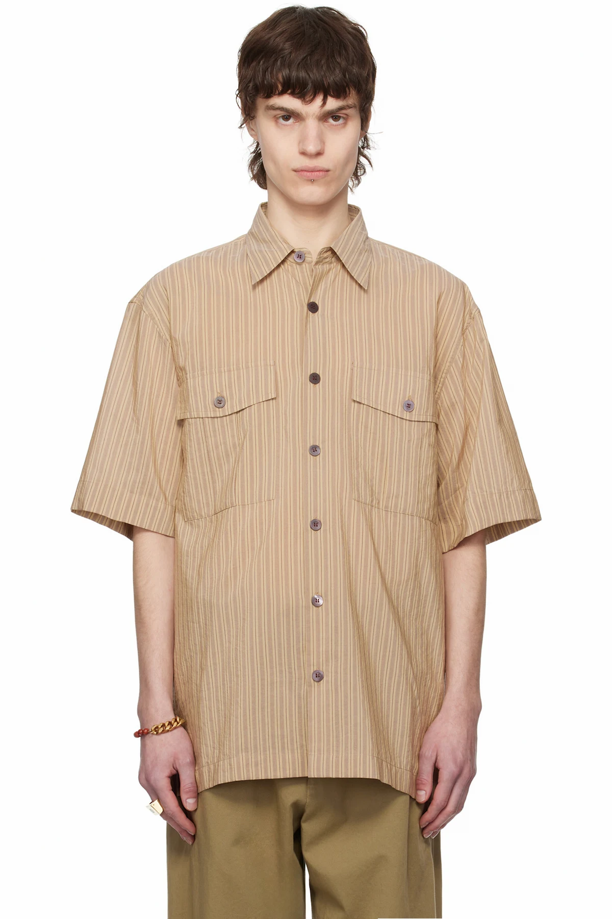 Brown Striped Shirt