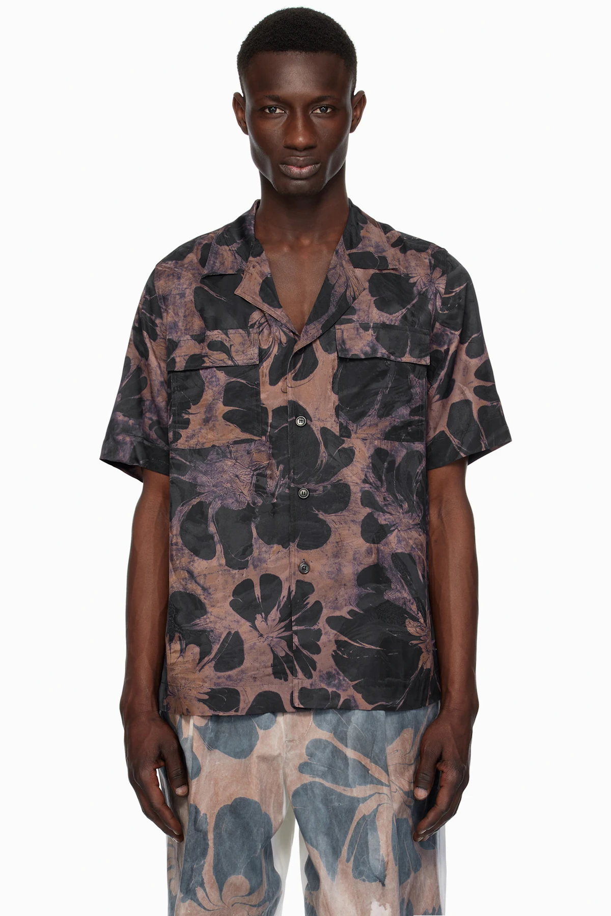 Navy Sateen Shirt