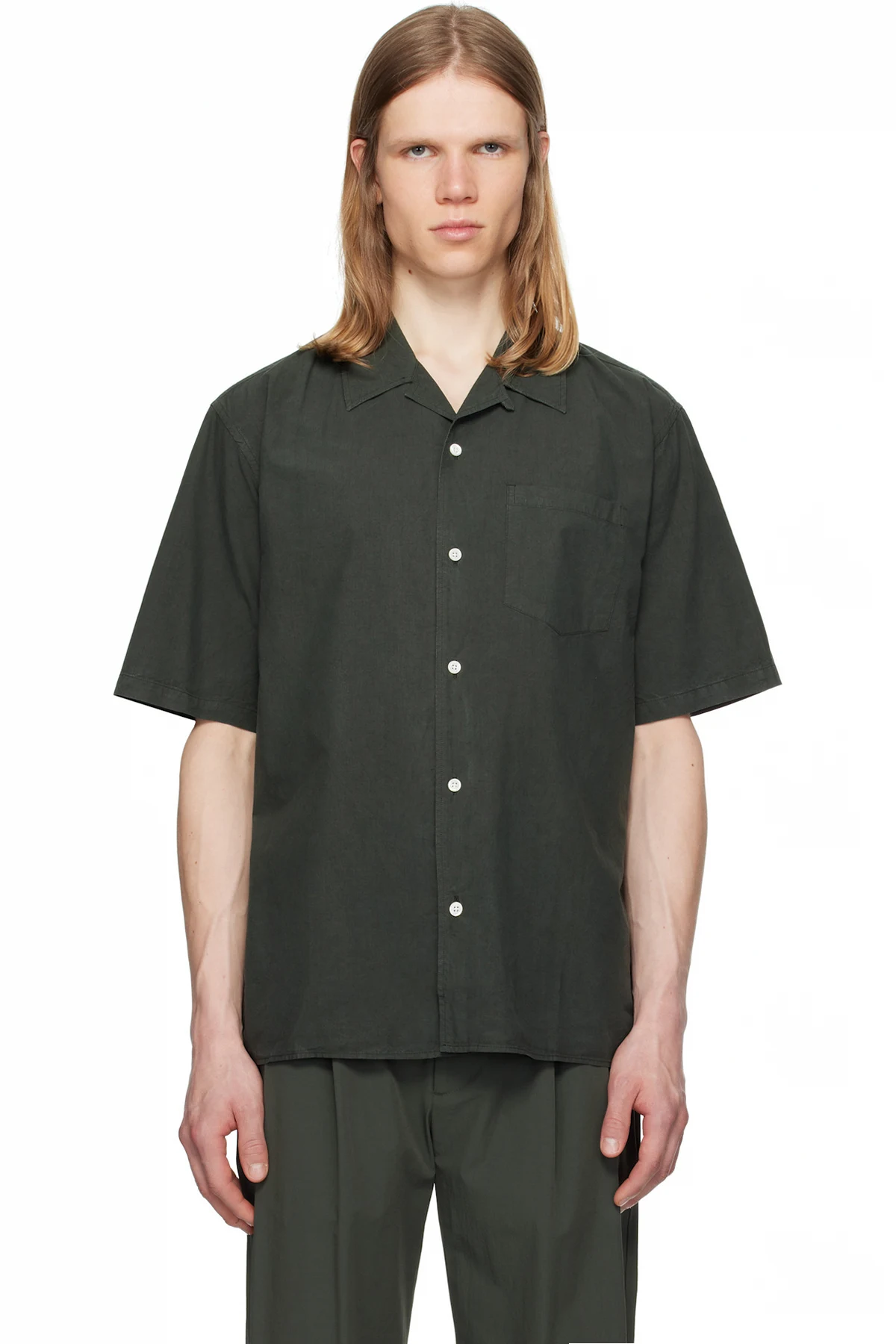 Green Carsten Cotton Tencel Shirt