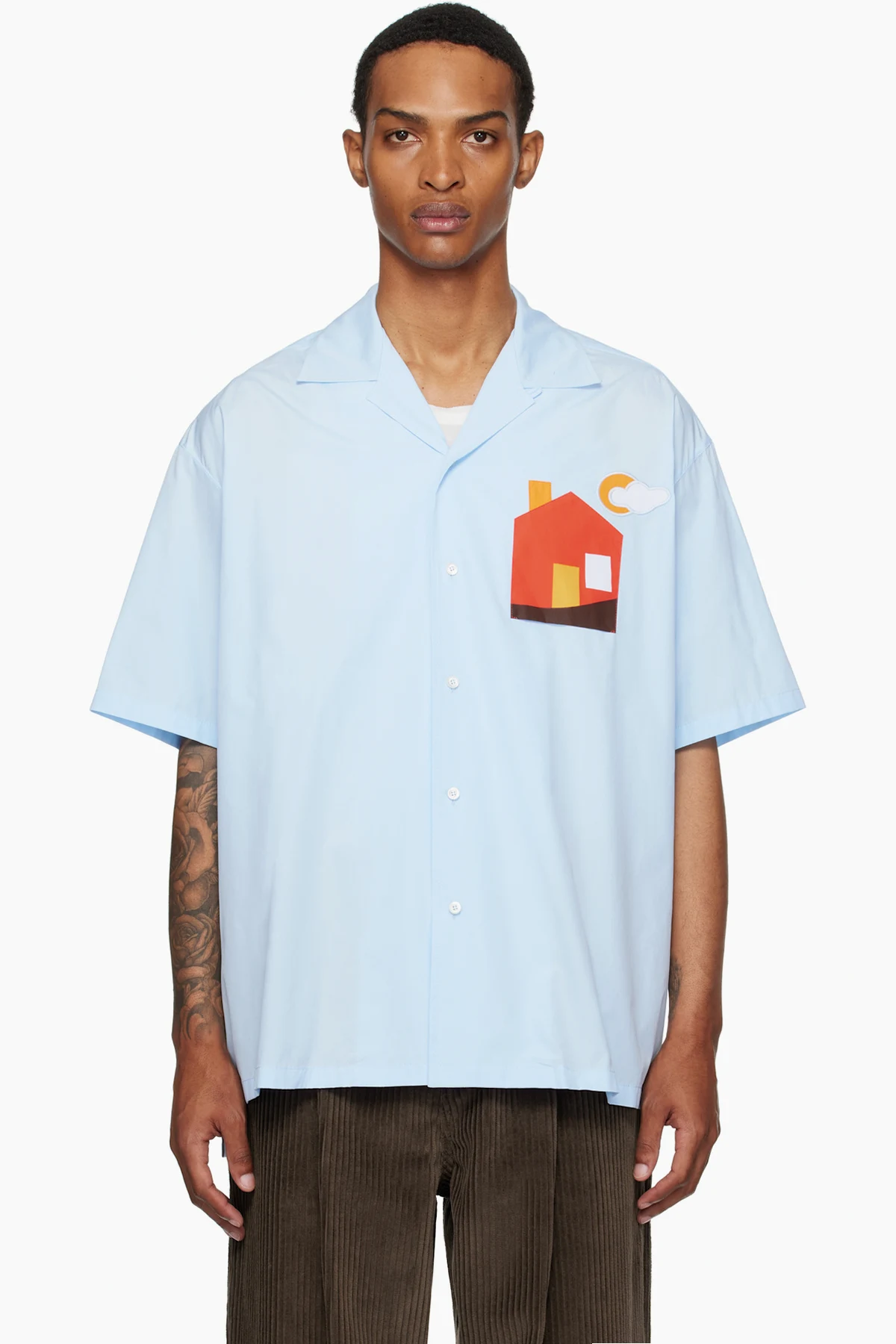 Blue Cotton Poplin Shirt