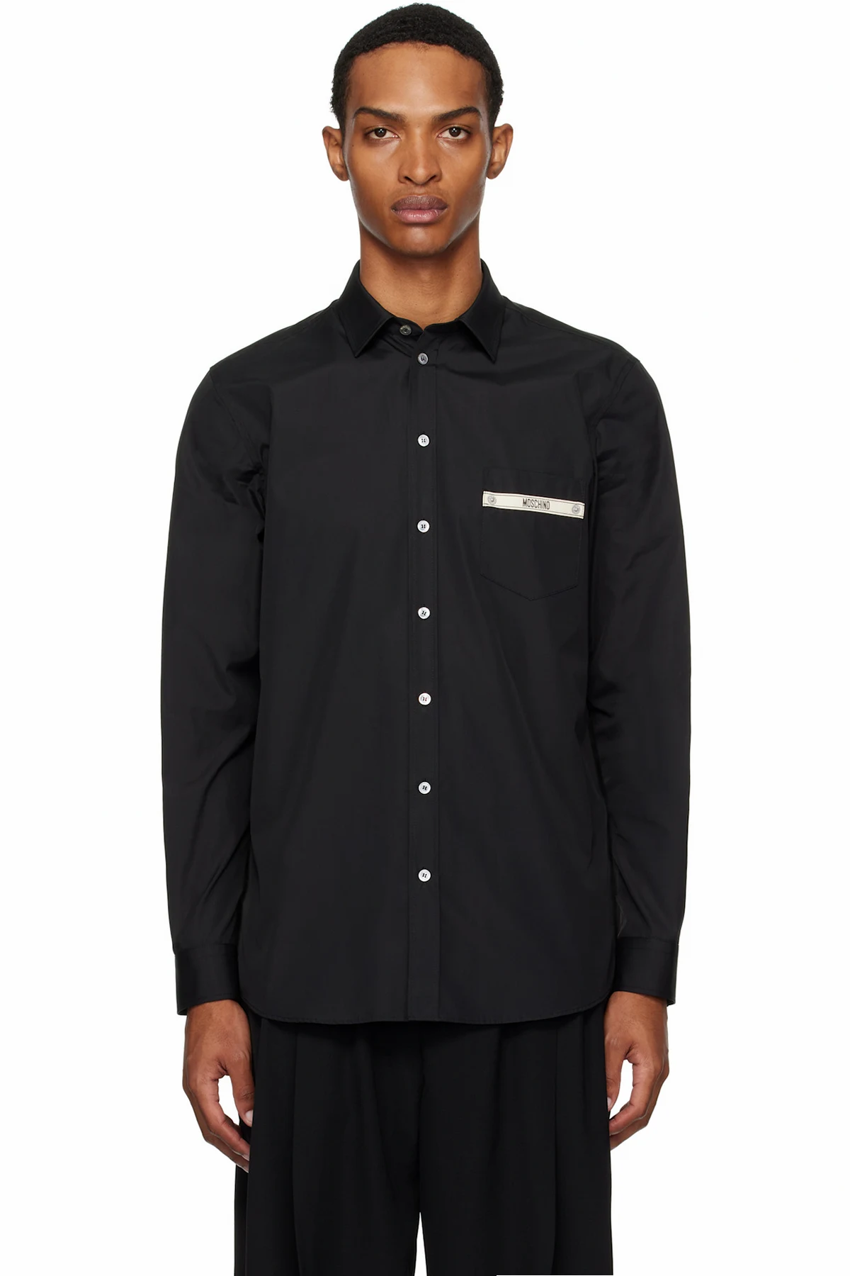 Black Moschino Tape Shirt
