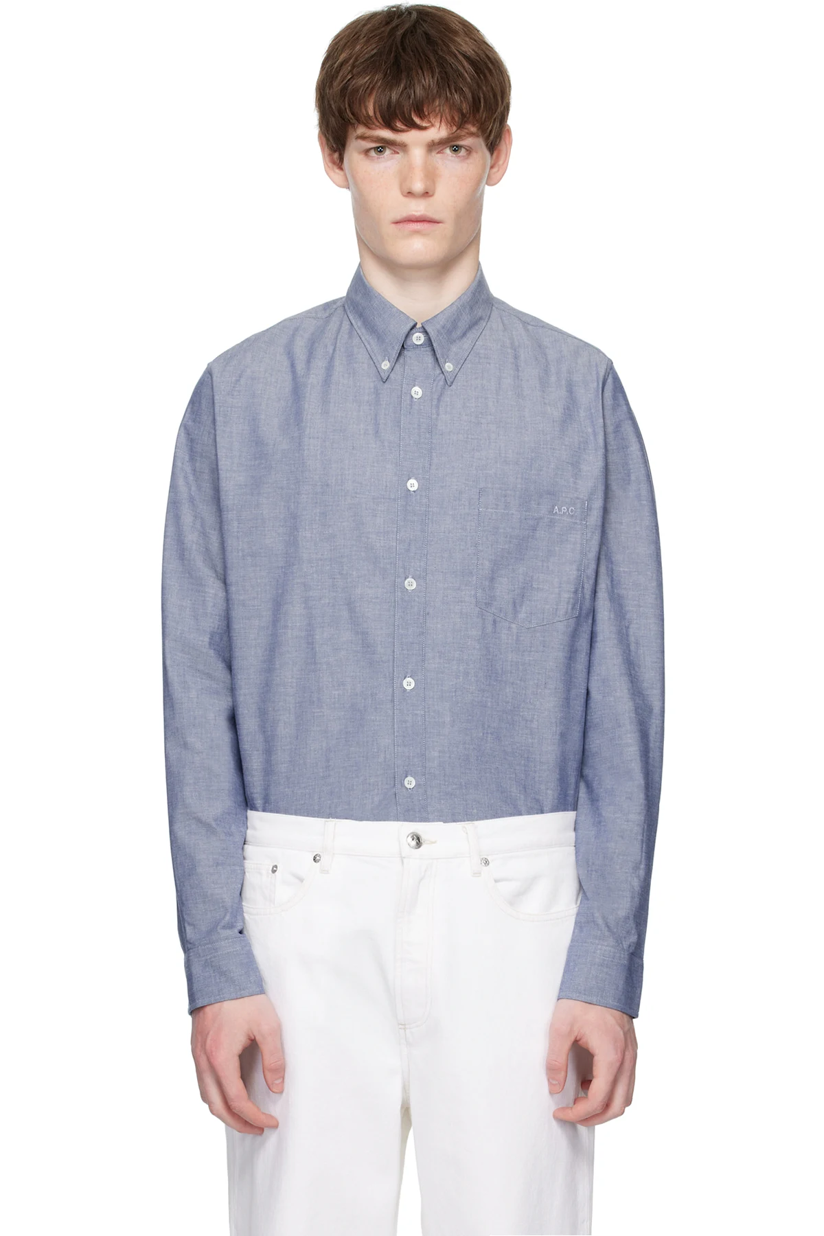 Blue Edouard Brodé Shirt