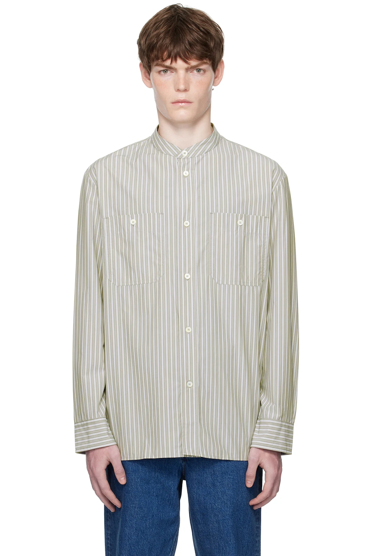 Green & White Theon Shirt