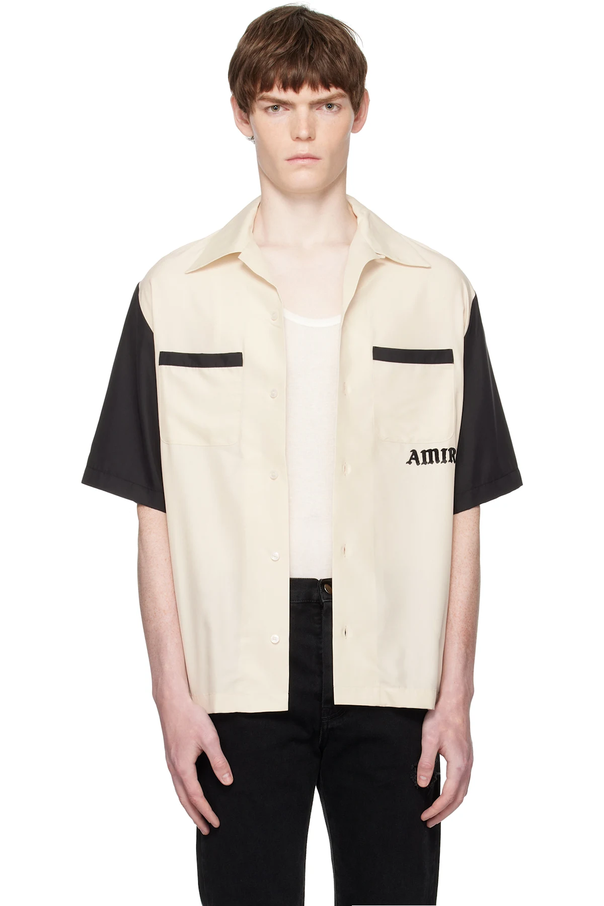 Beige 'Try It' Bowling Shirt
