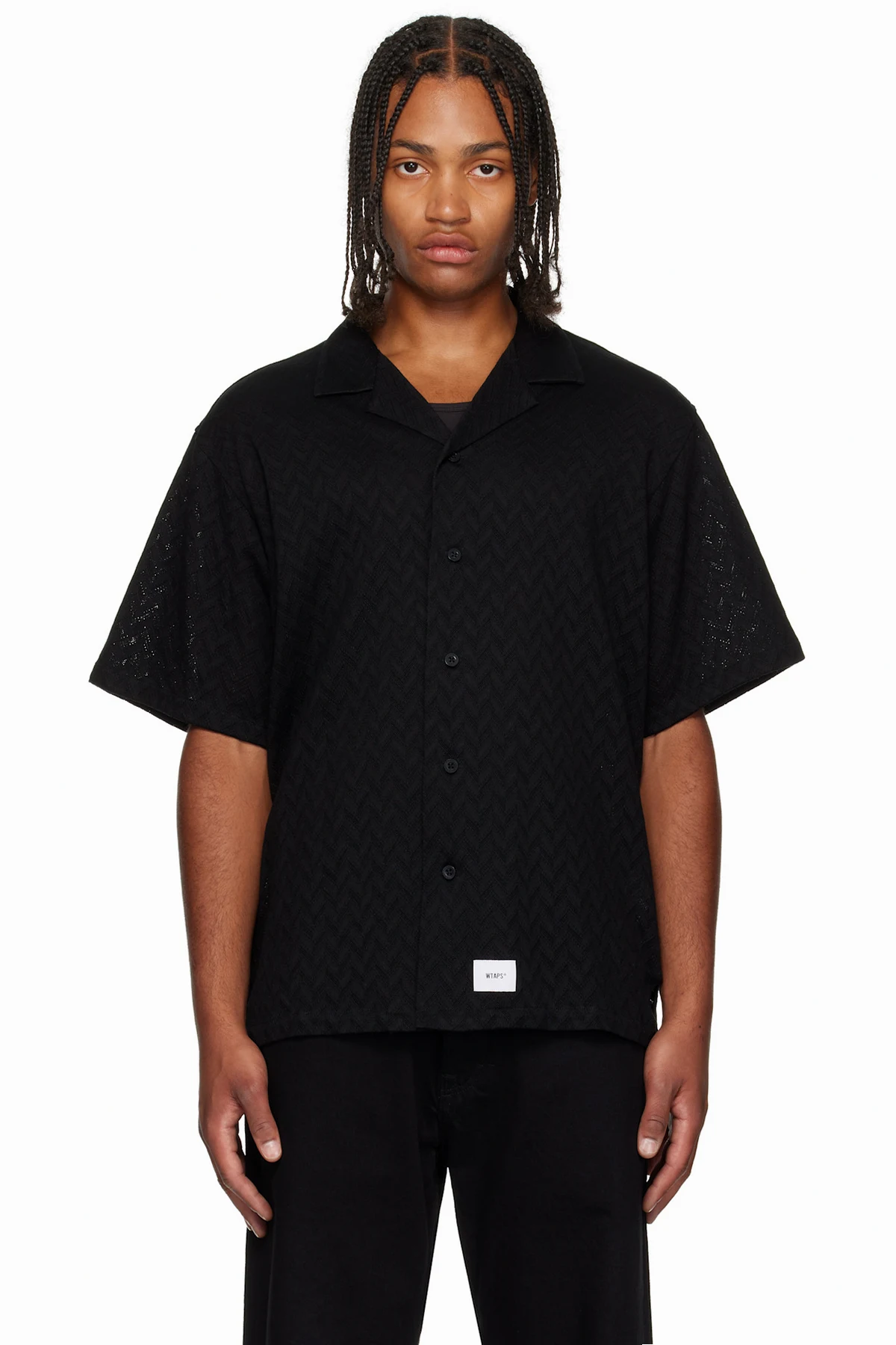 Black Herringbone Shirt
