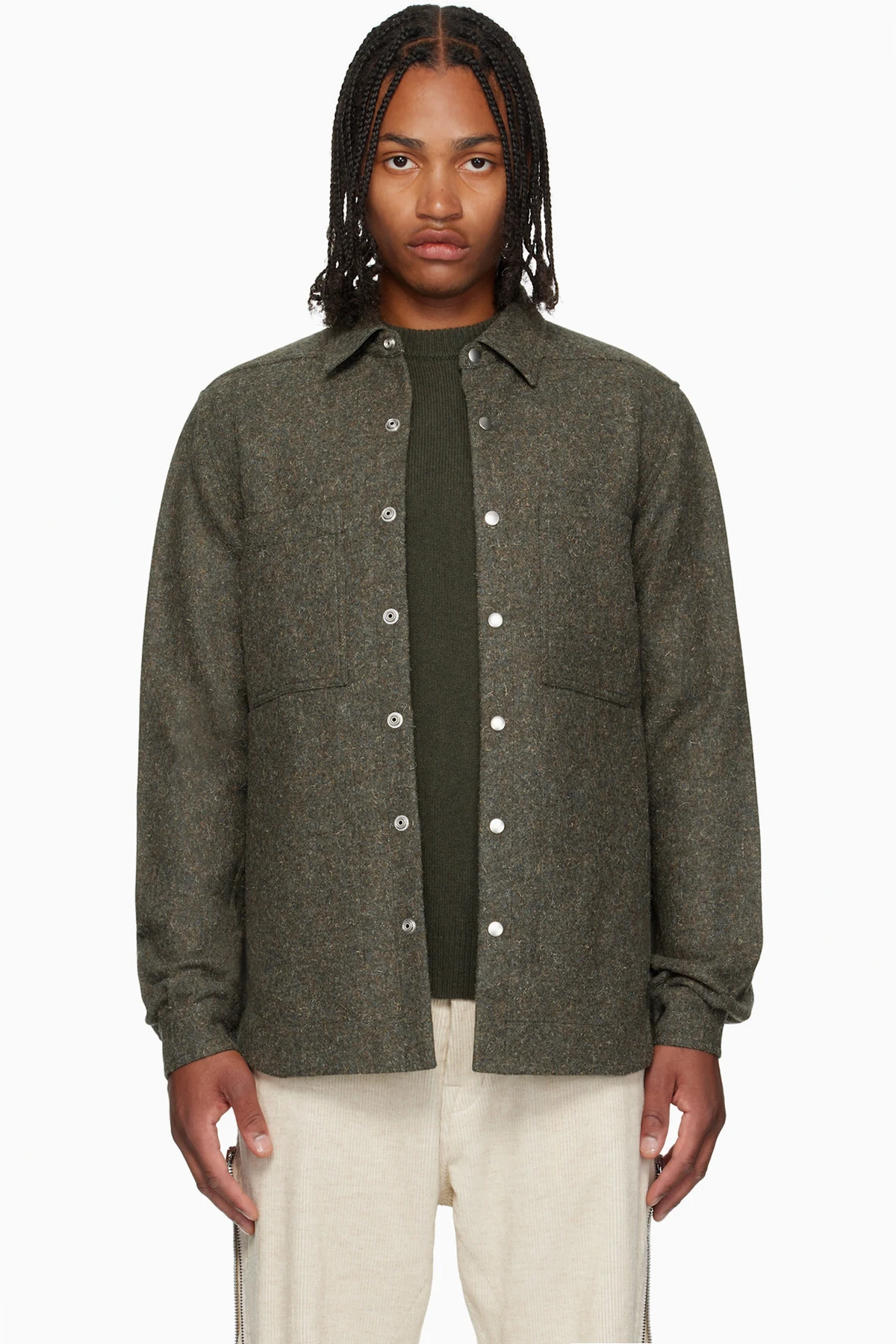 Khaki Concordians Rugged Wool Shirt