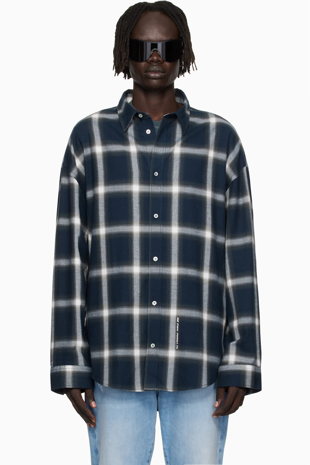 Navy Button-Up Shirt