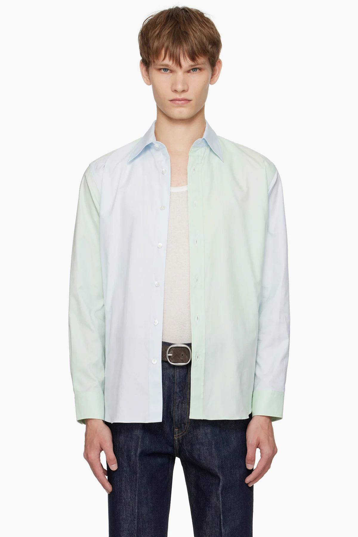 Green & Blue Finx Ox Chambray Shirt