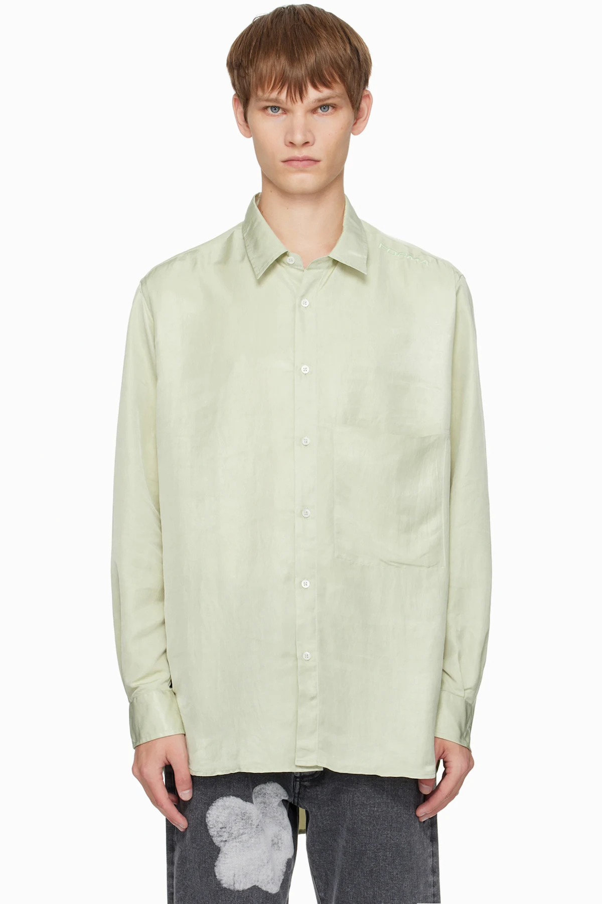 Green Fluid Pocket Shirt