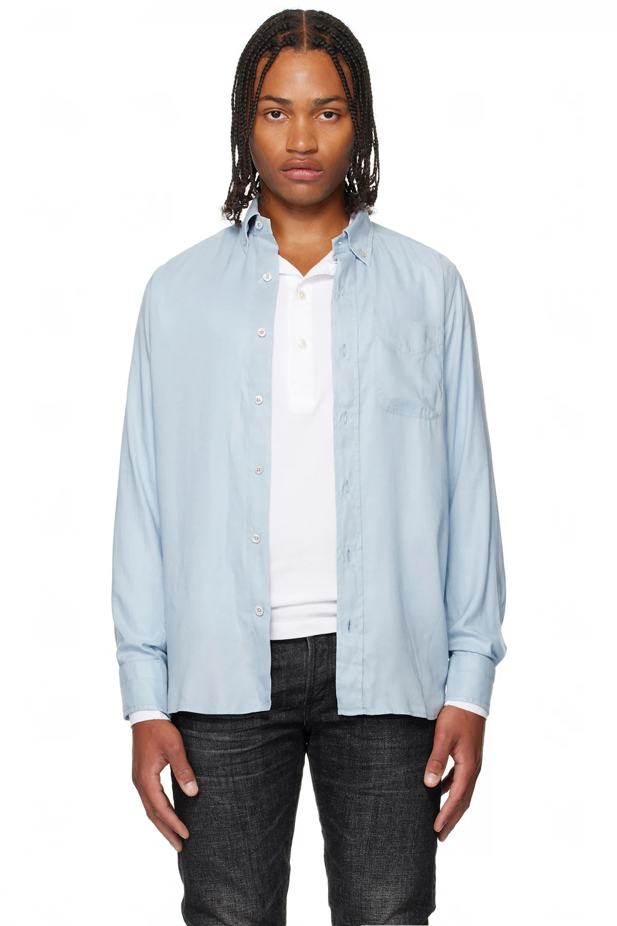Blue Fluid Shirt