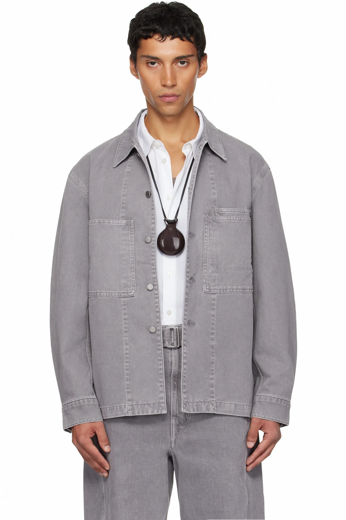 Gray Workwear Denim Overshirt