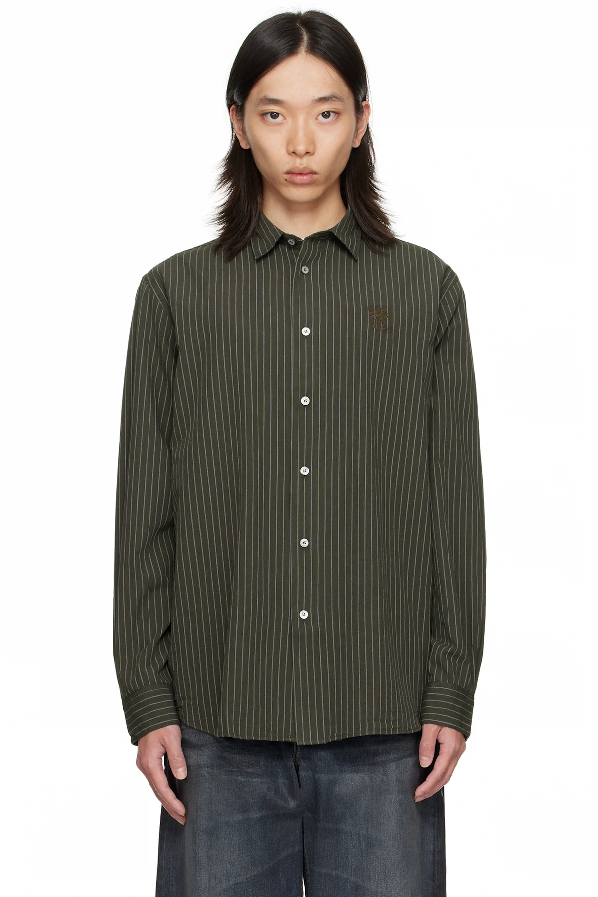 Khaki Striped Shirt