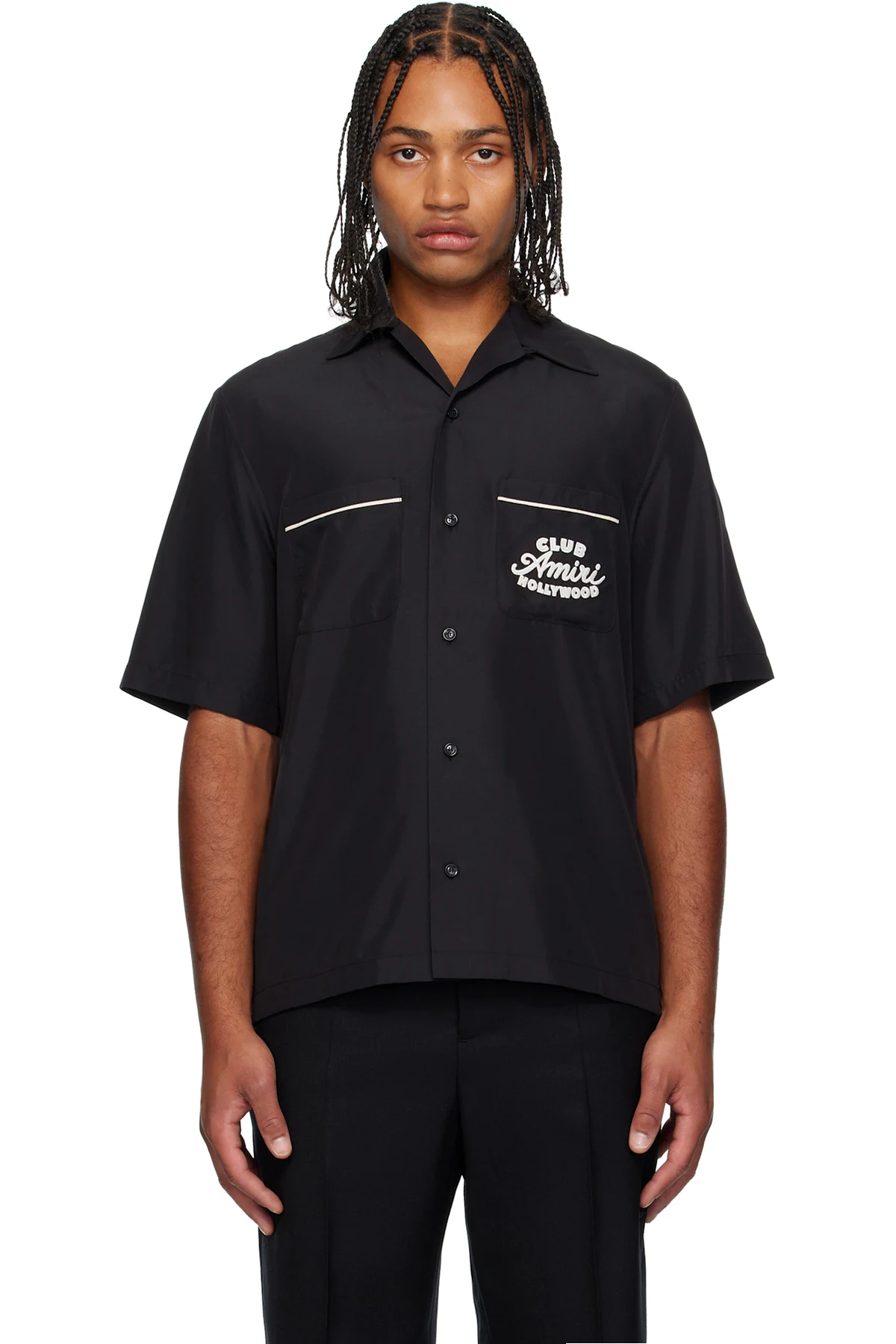 Black 'Club Amiri' Camp Shirt