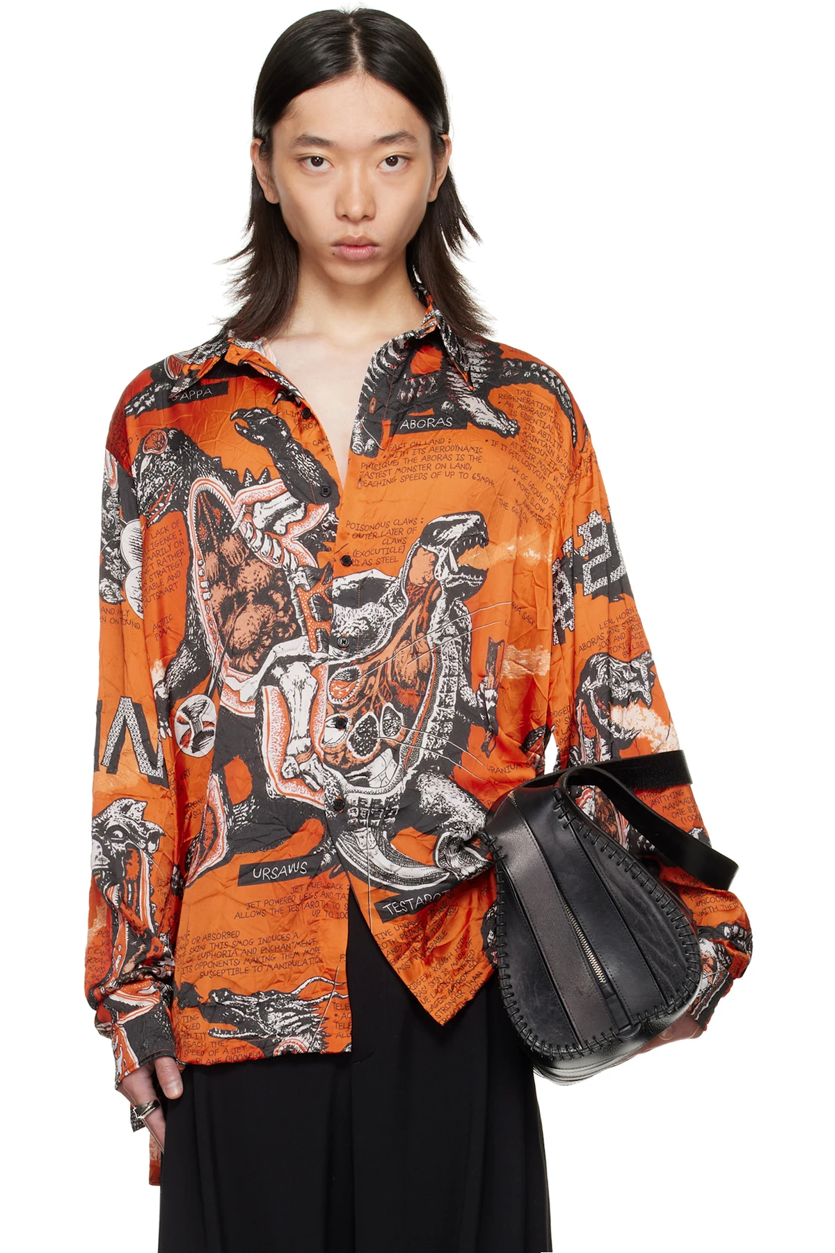 Orange Misfit Long Sleeve Shirt