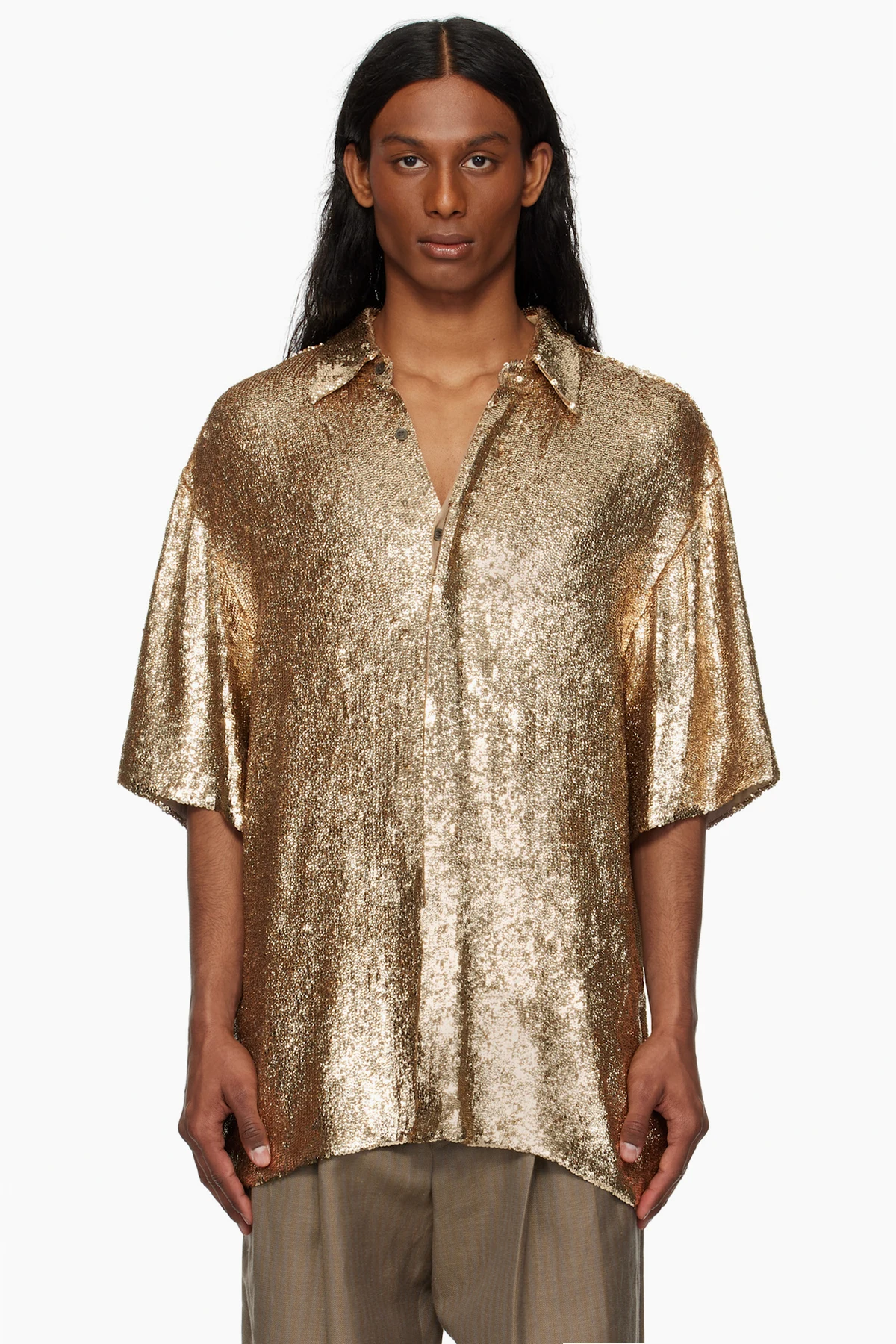 Gold Sequinned Shirt