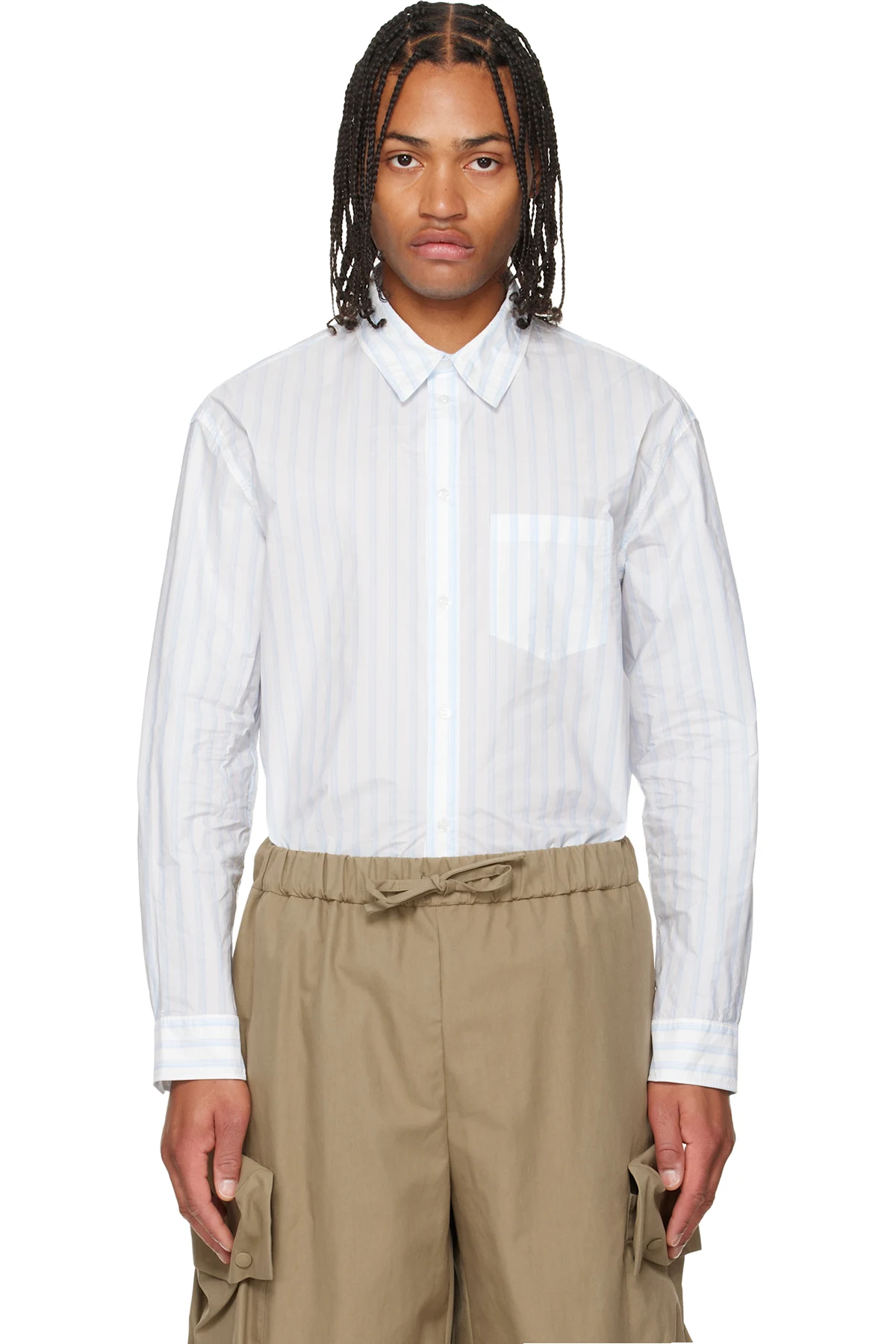 White & Blue Easy Shirt