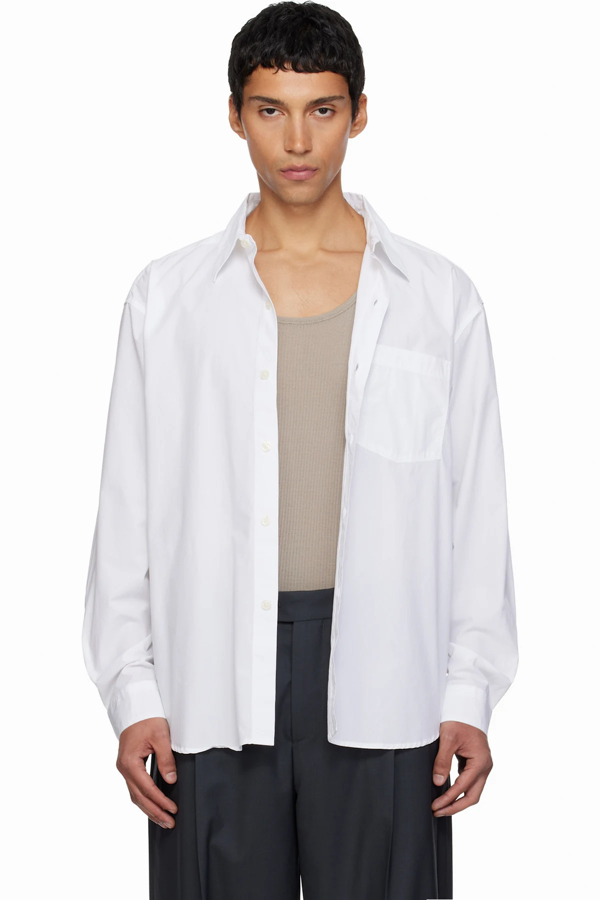 White Convenient Shirt