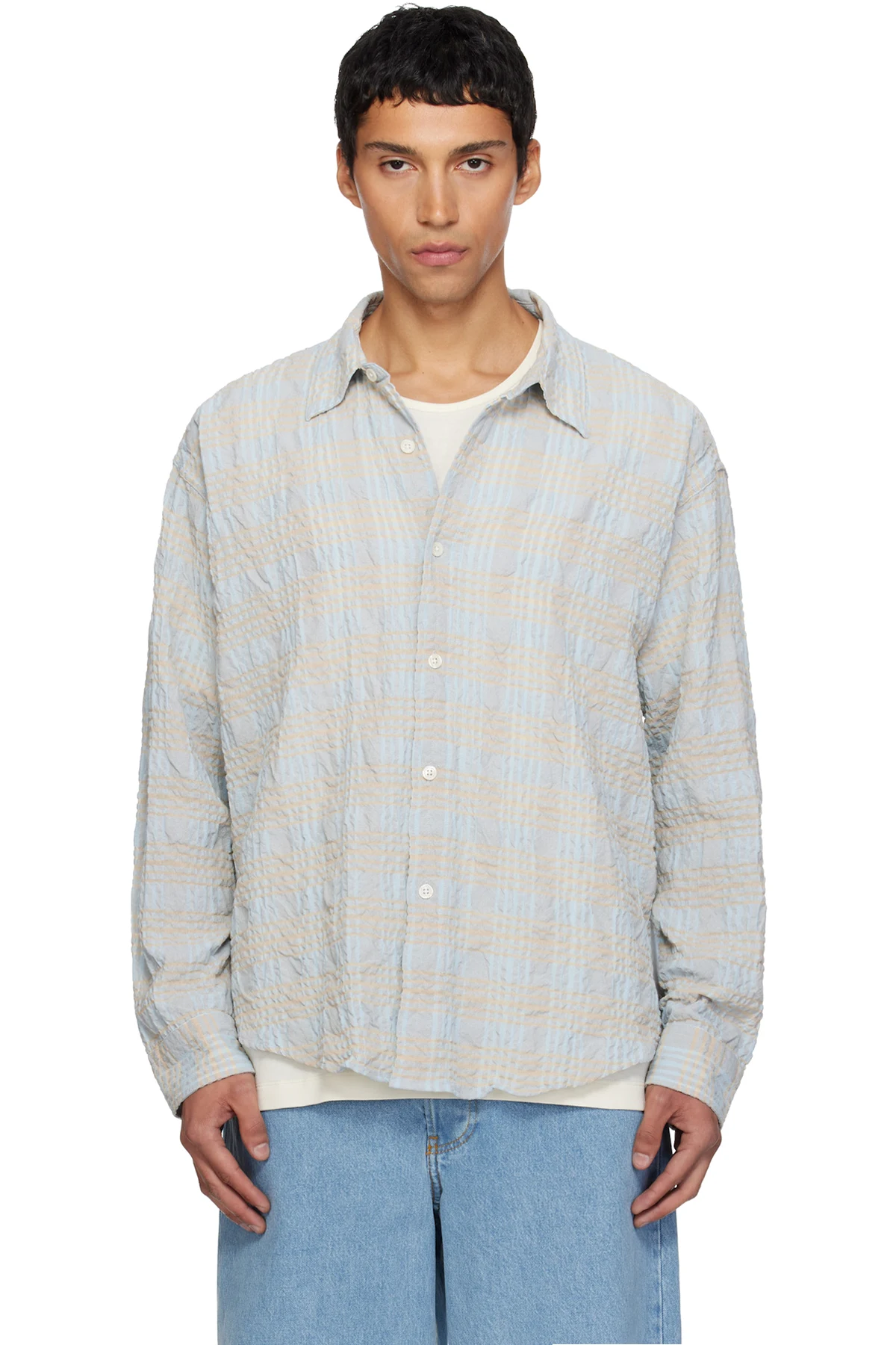 Blue & Beige Exact Shirt
