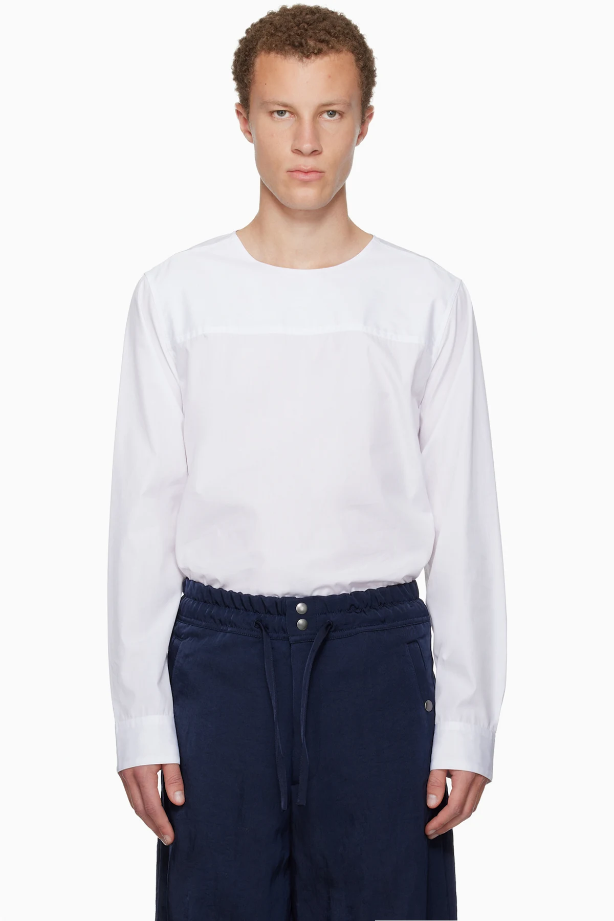 White Paneled Shirt