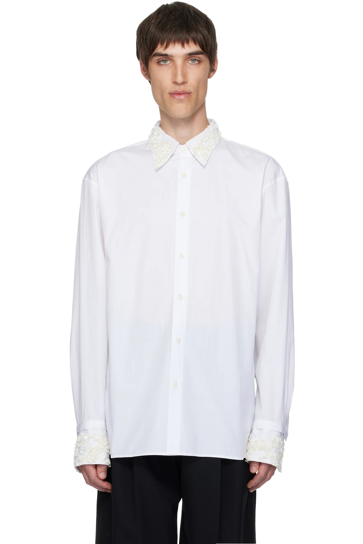 White Sequins Shirt