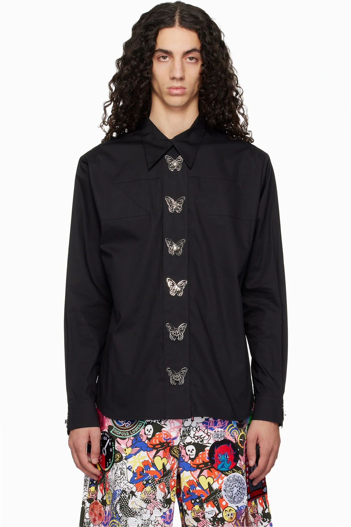 SSENSE Exclusive Black Butterfly Shirt