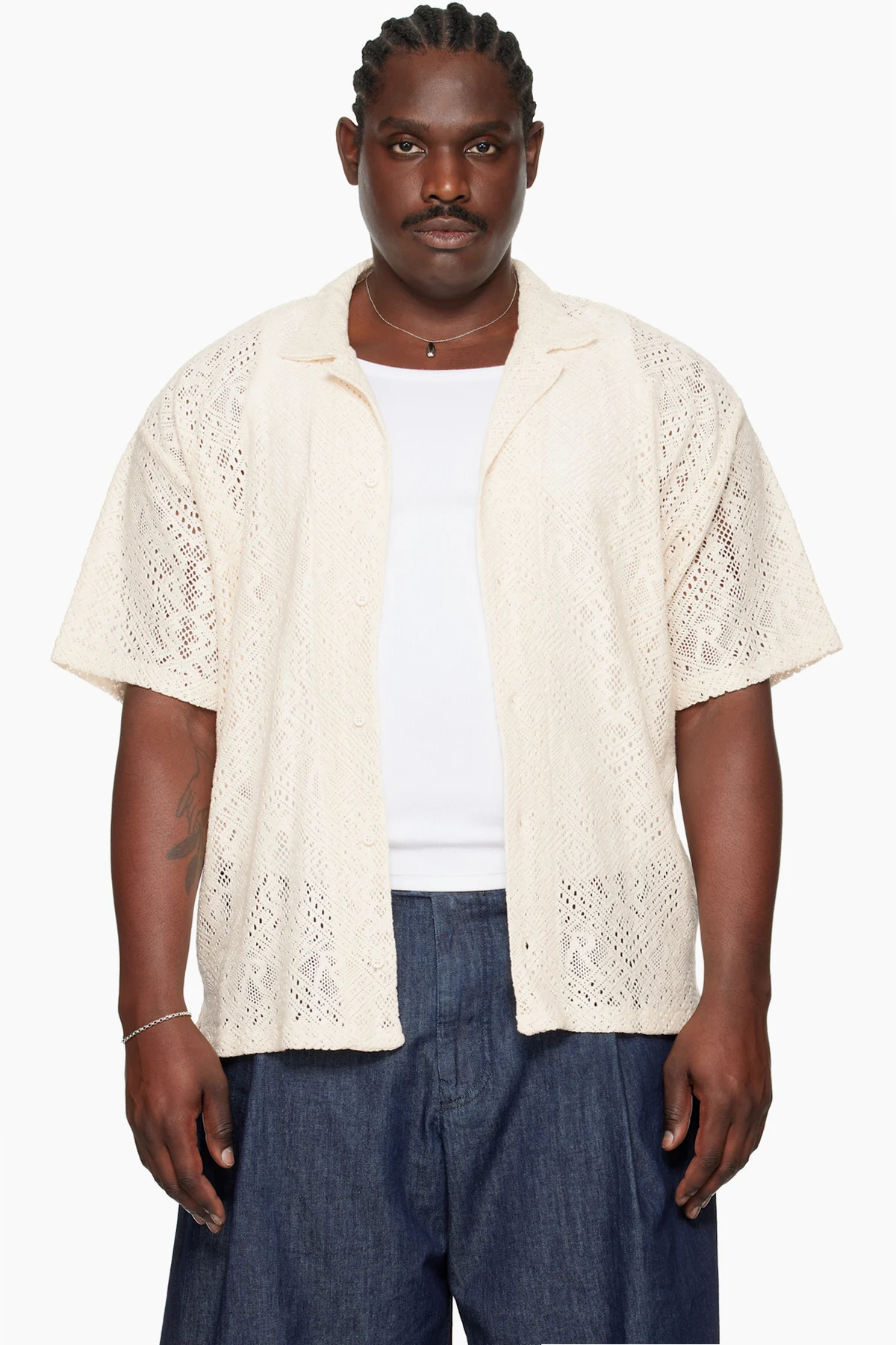 Off-White All Over Crochet Shirt
