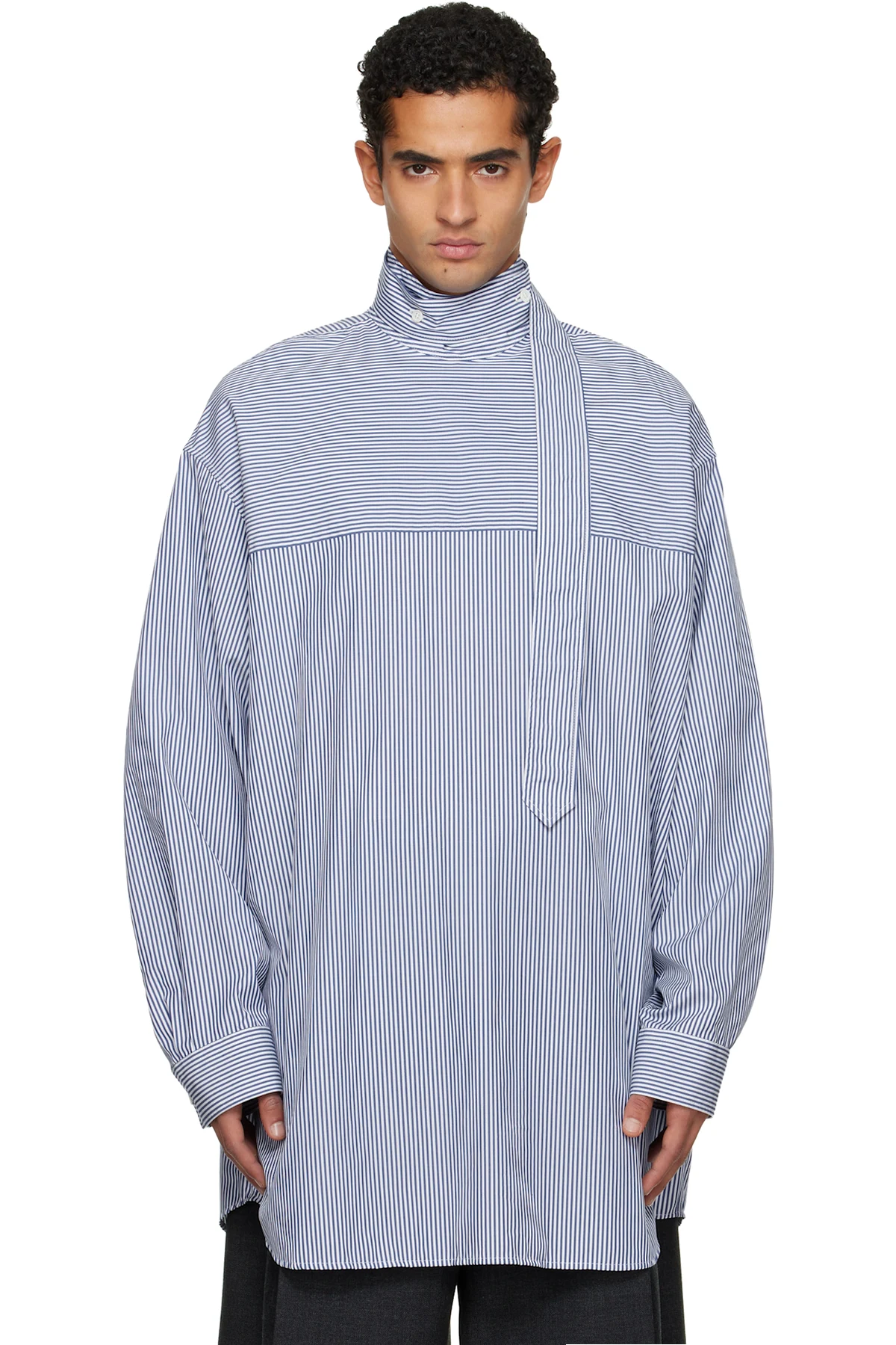 Blue & White Striped Shirt